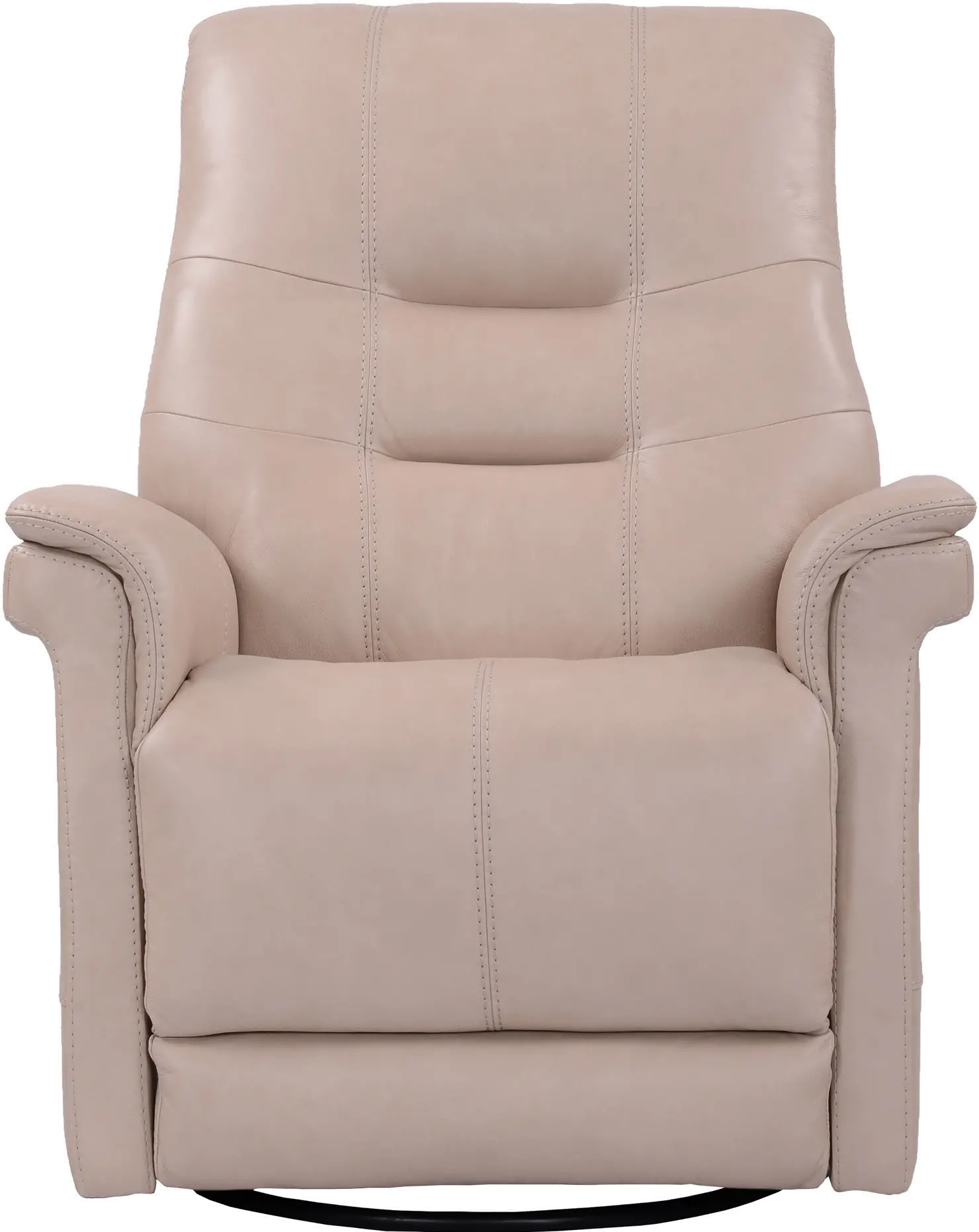 Andrew Beige Leather Power Swivel Glider Recliner-2
