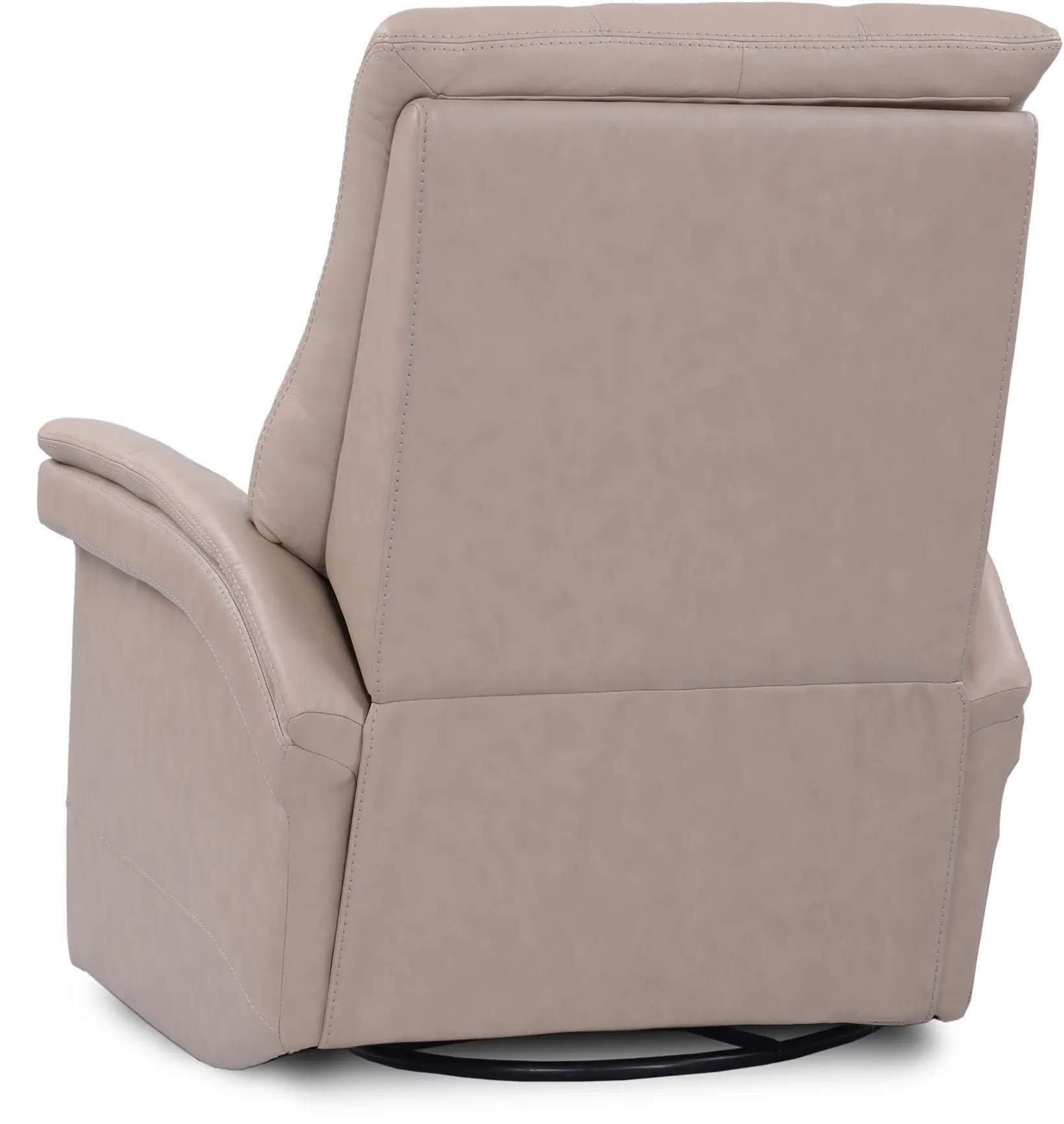 Andrew Beige Leather Power Swivel Glider Recliner-8