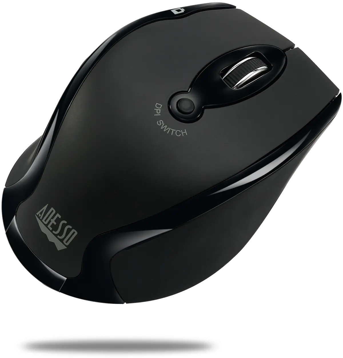 iMOUSE-M20 BLACK Adesso Black Wireless Ergonomic Optical Mouse - iMouse M20-4