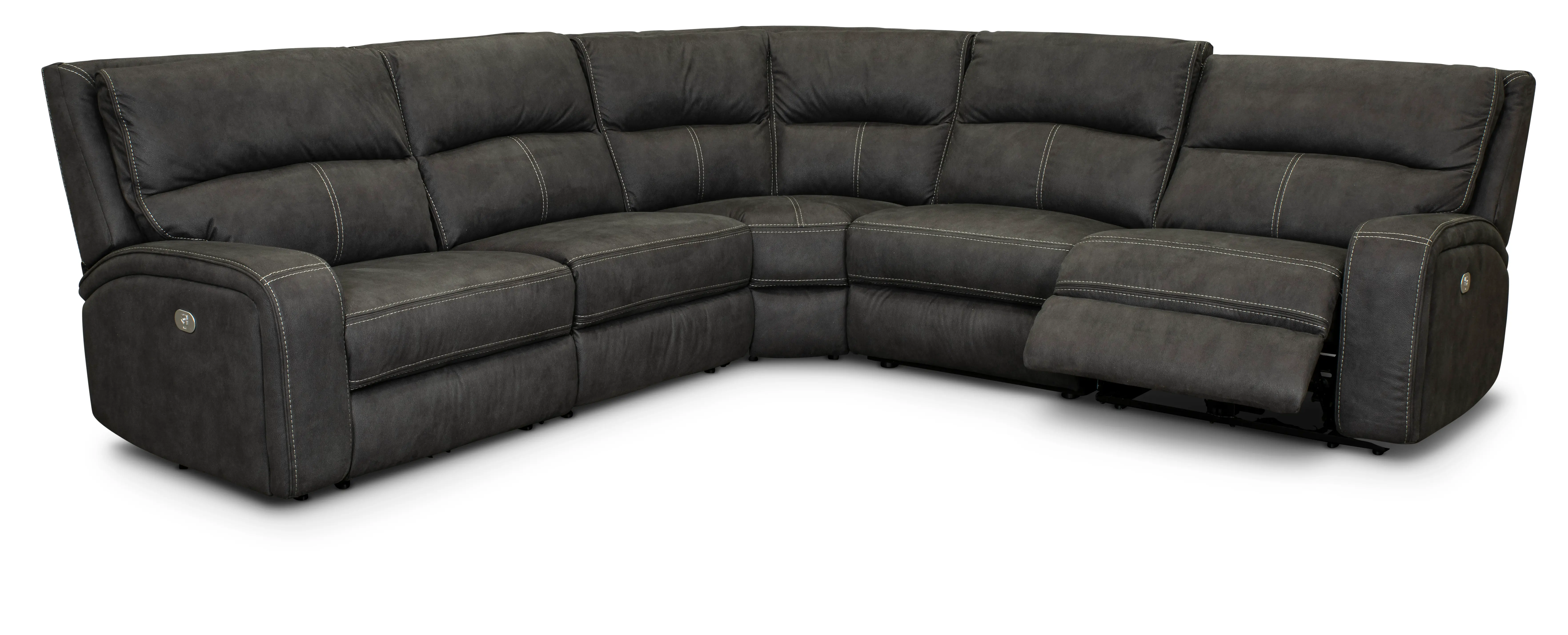 Star Dark Gray Gray 5 Piece Power Reclining Sectional-3