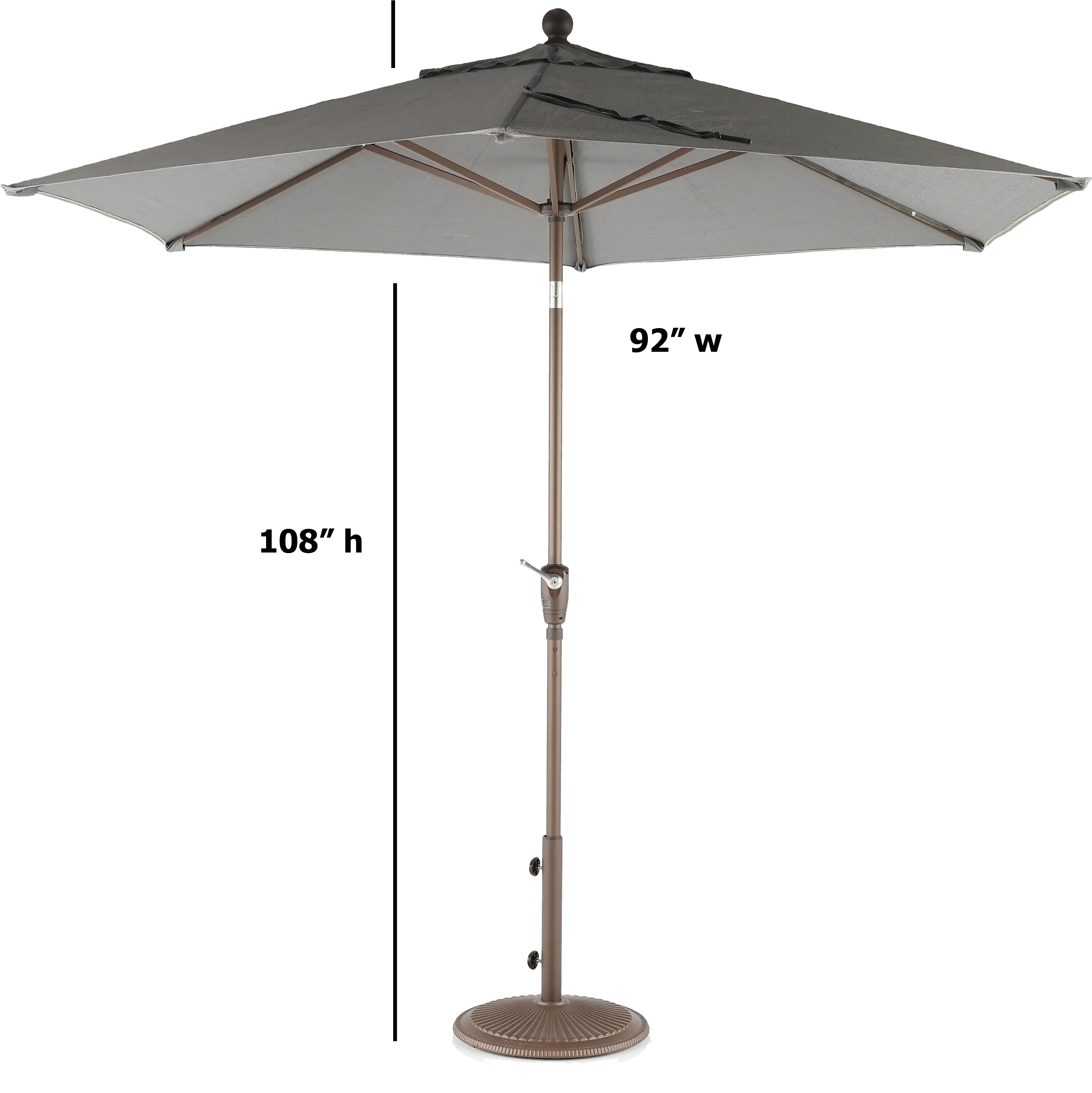 Charcoal Gray 9' Tilt Umbrella-6