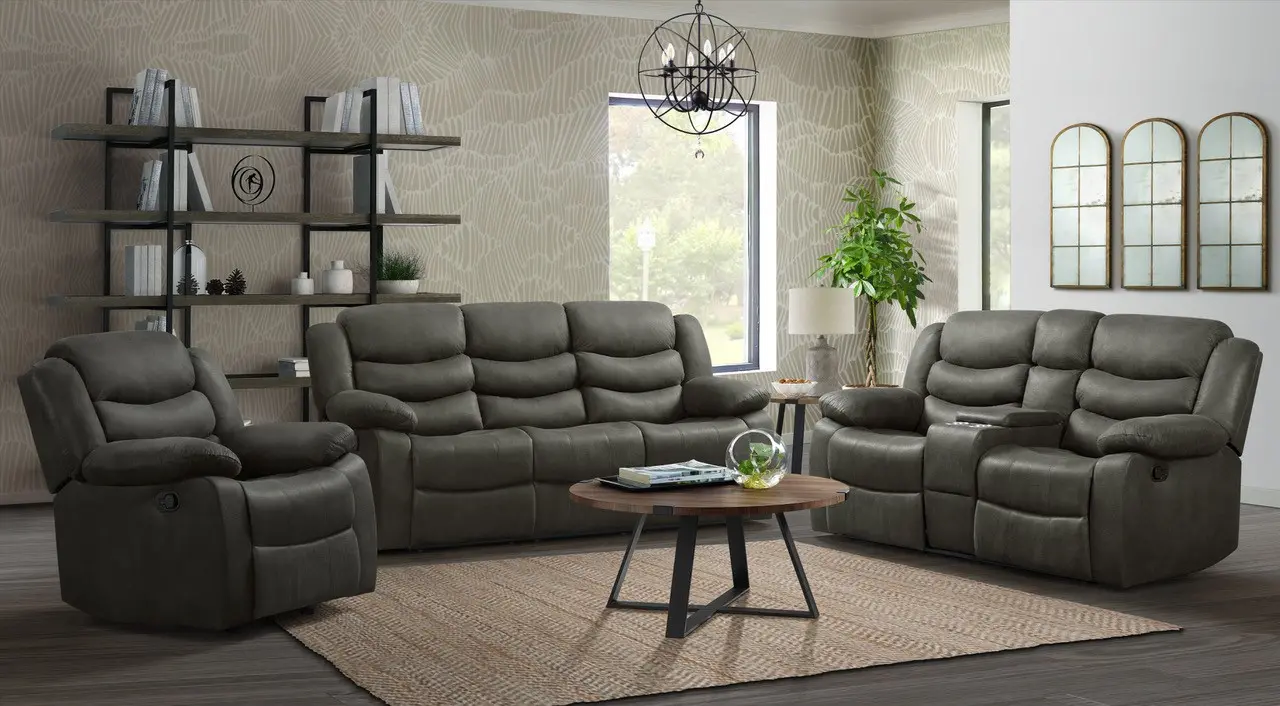 Expedition Shadow Gray Reclining Sofa-2