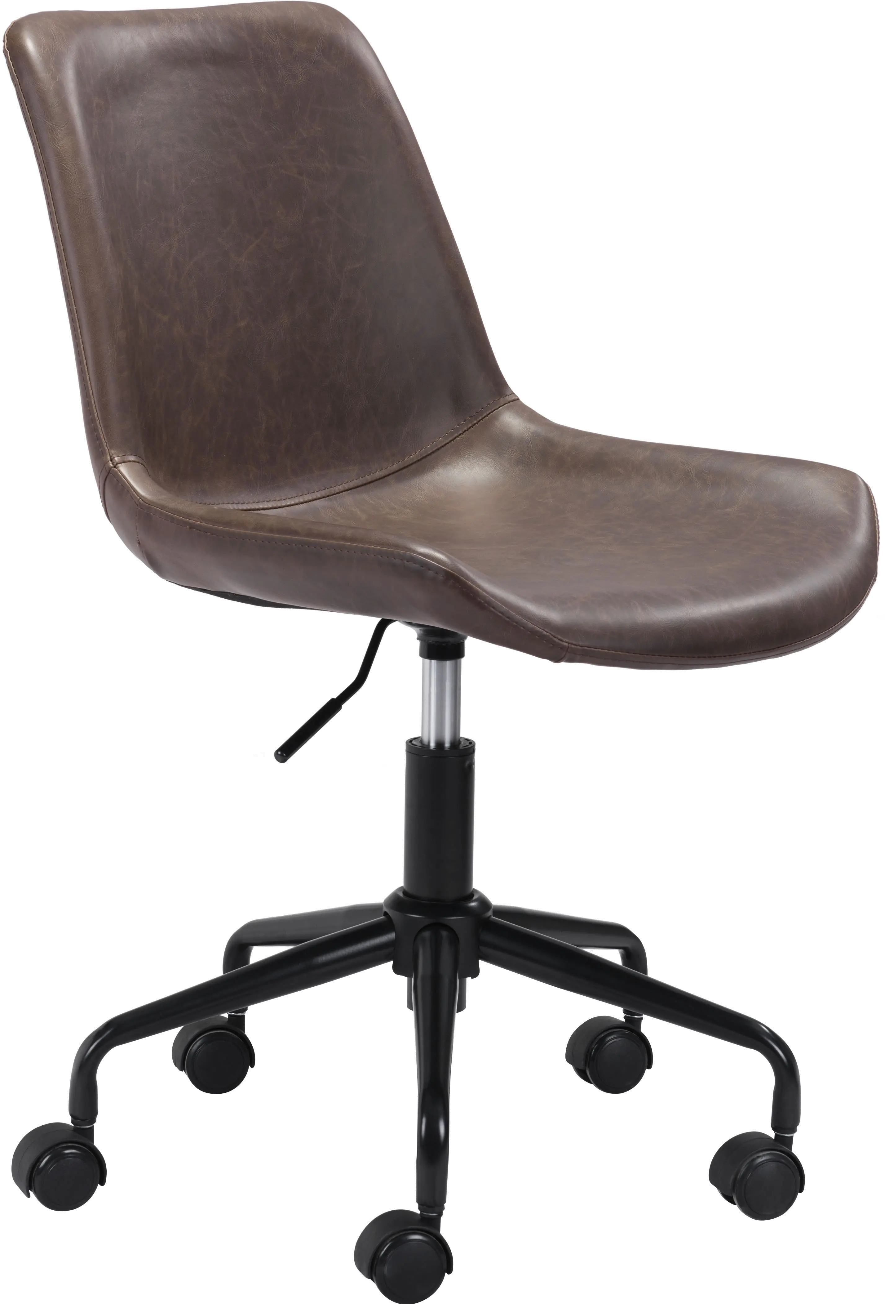 Mid-century Modern Brown Office Chair-1