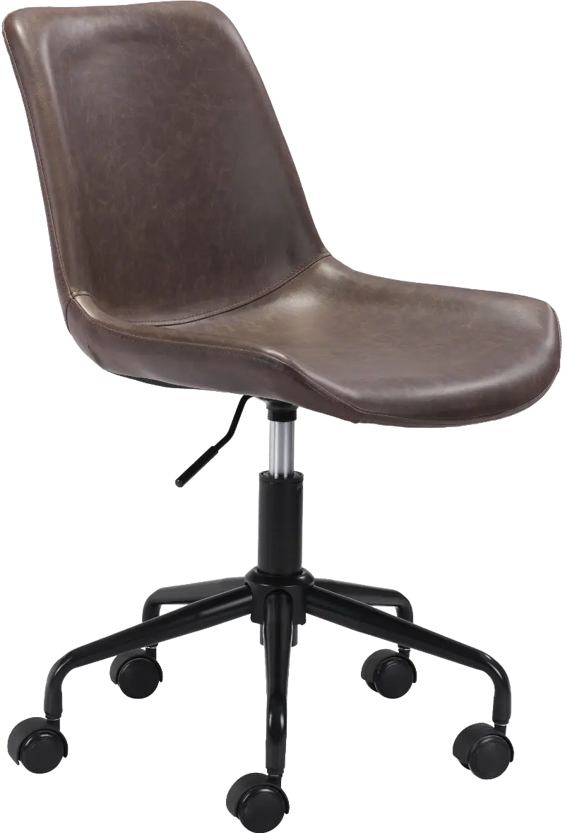 Mid-century Modern Brown Office Chair