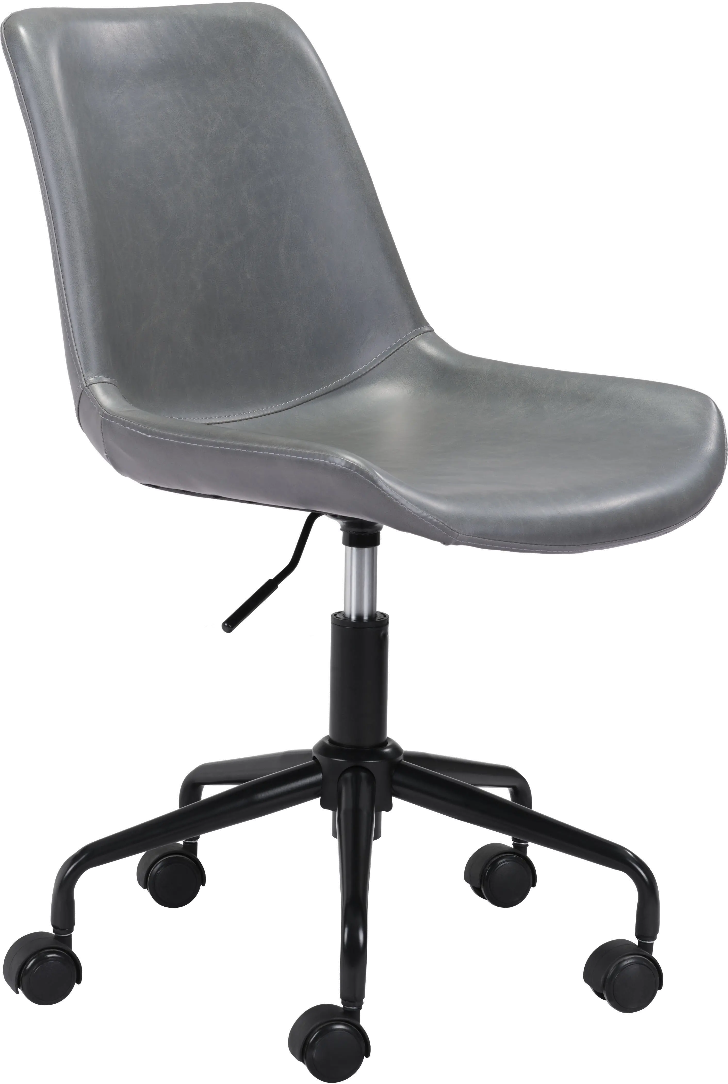 Byron Mid-century Modern Gray Office Chair-1