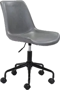 Byron Mid-century Modern Gray Office Chair