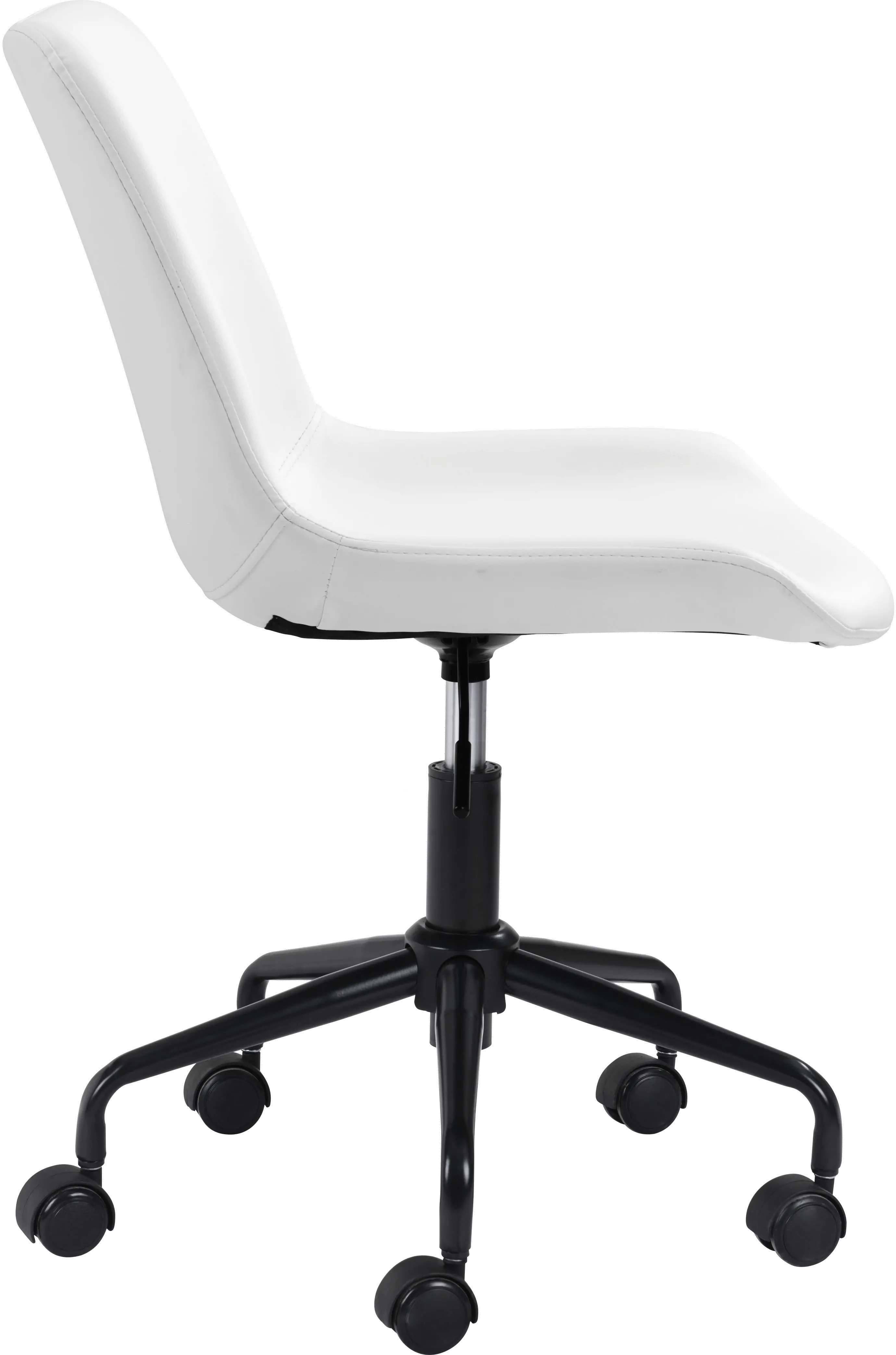 Byron Mid-Century Modern White Office Chair-3