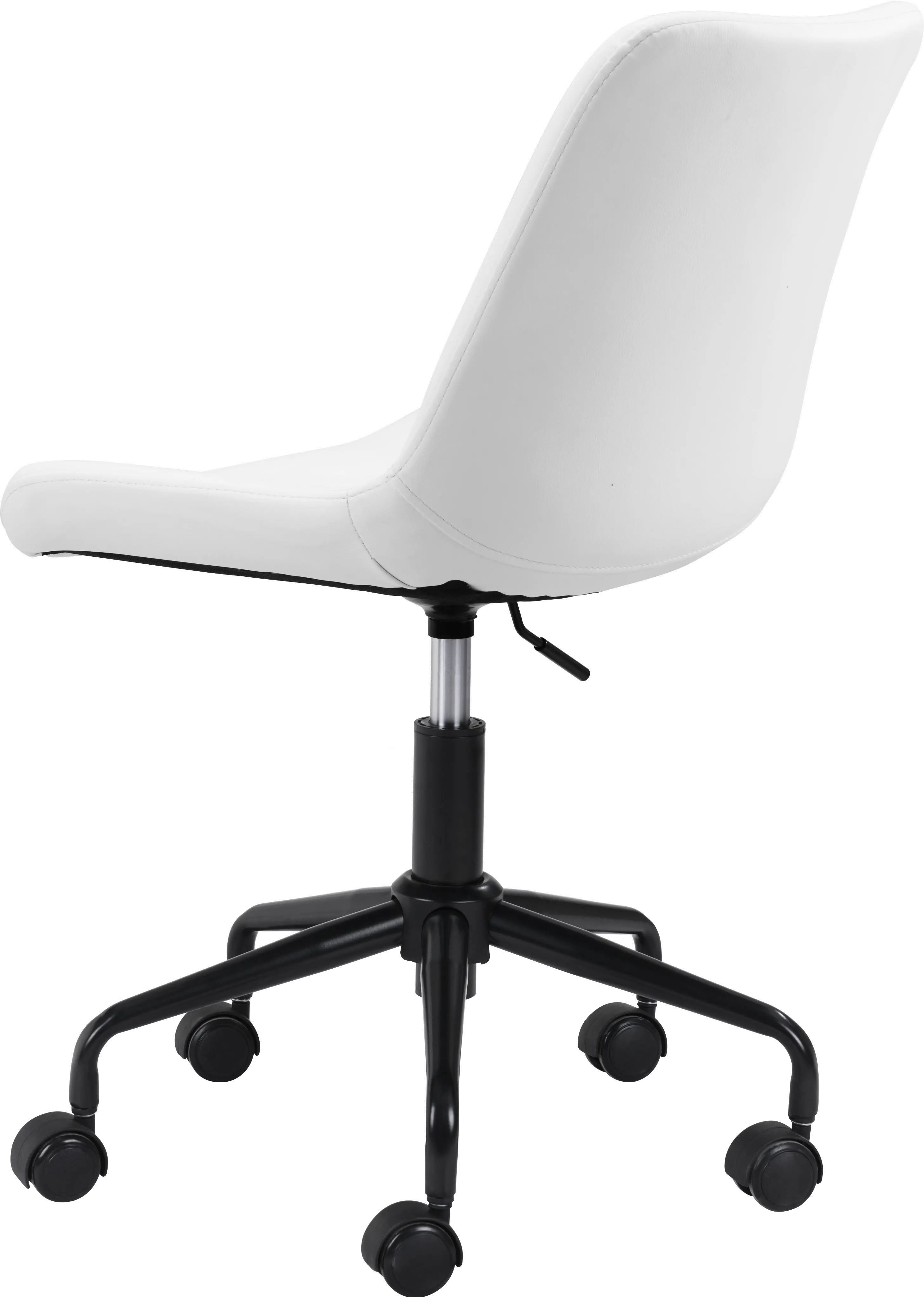 Byron Mid-Century Modern White Office Chair-5