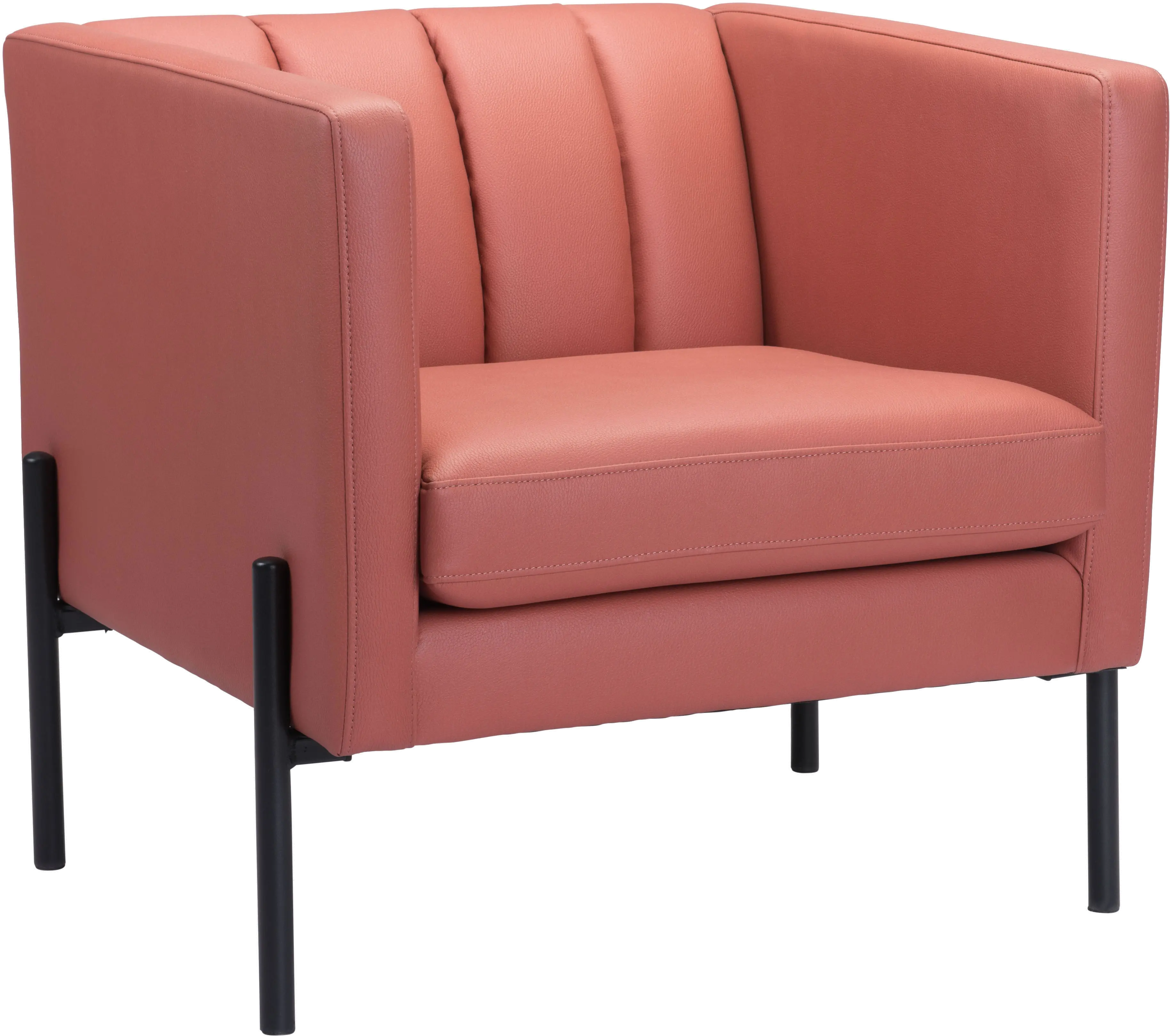 Jess Mid Century Modern Rust Accent Chair-1
