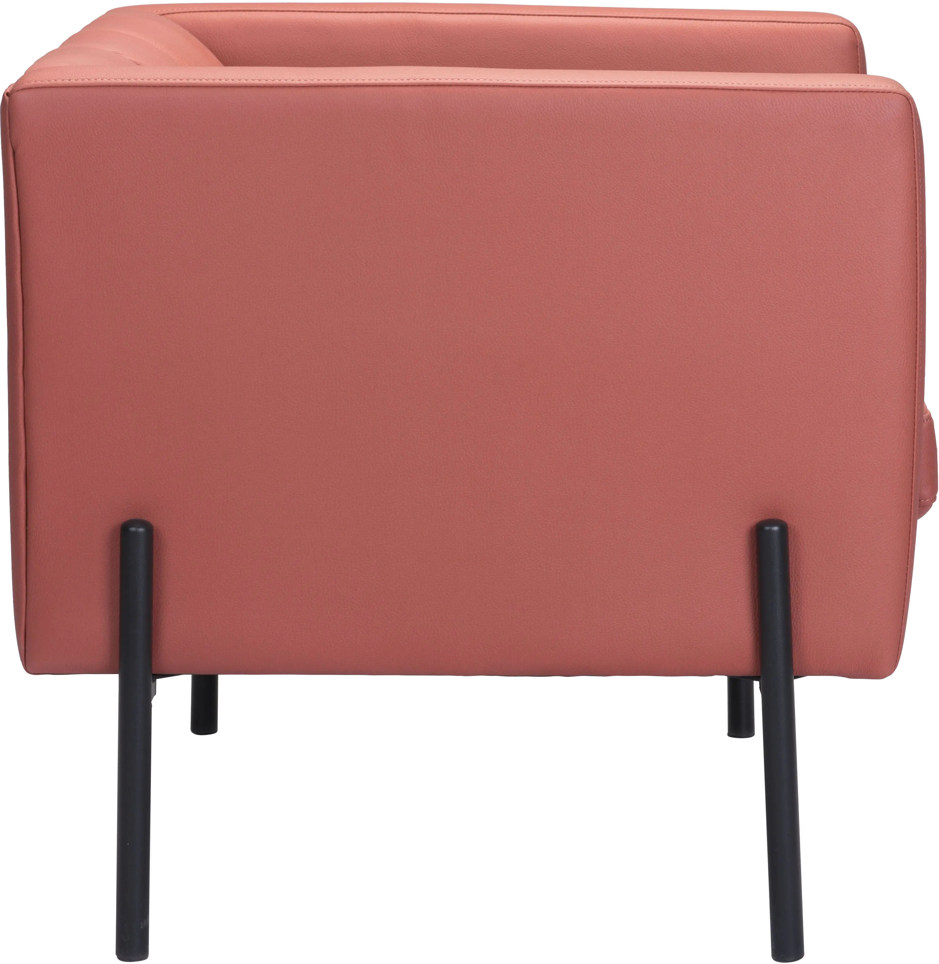 Jess Mid Century Modern Rust Accent Chair-3