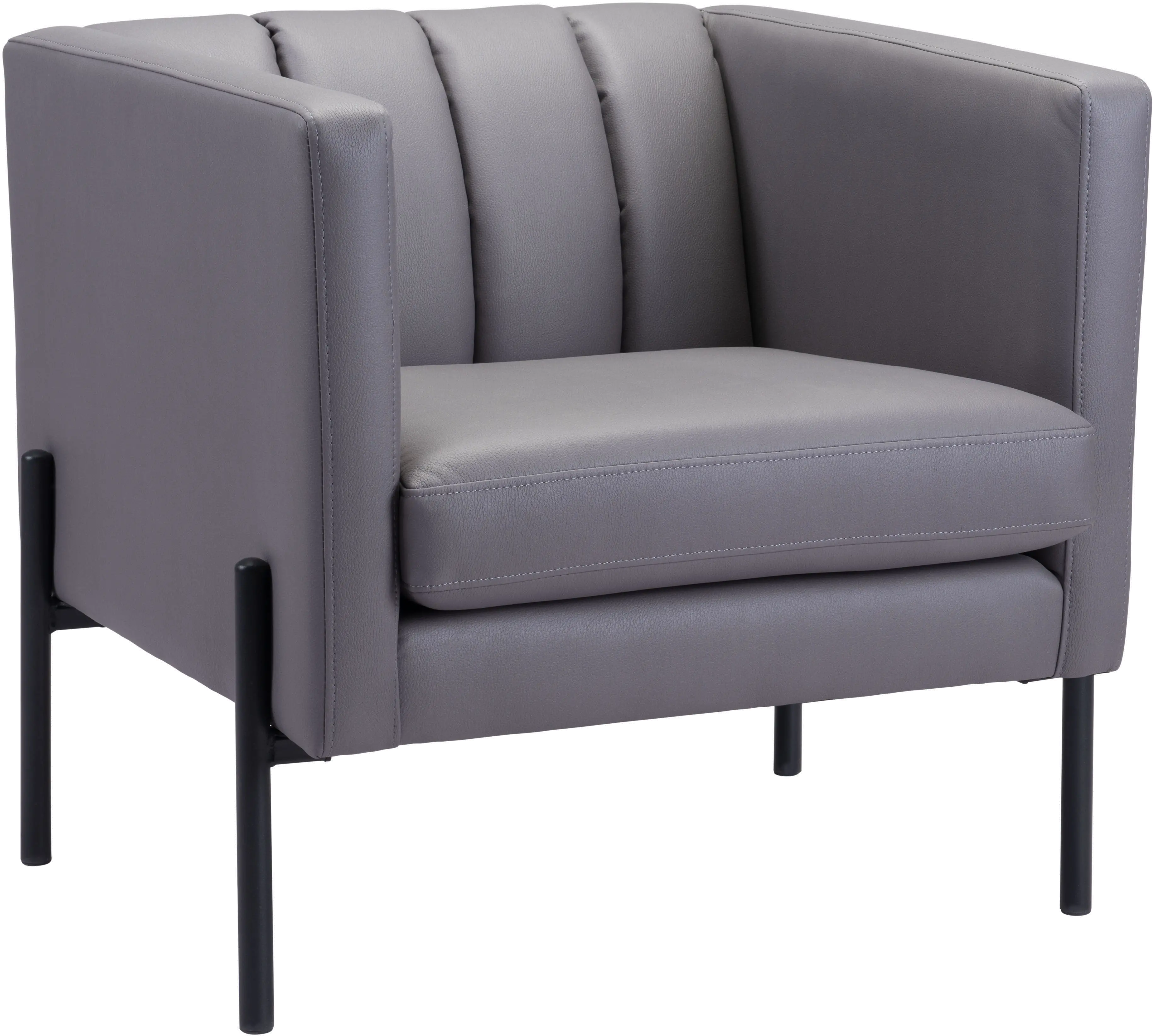 Mid Century Modern Gray Accent Chair - Jess-1