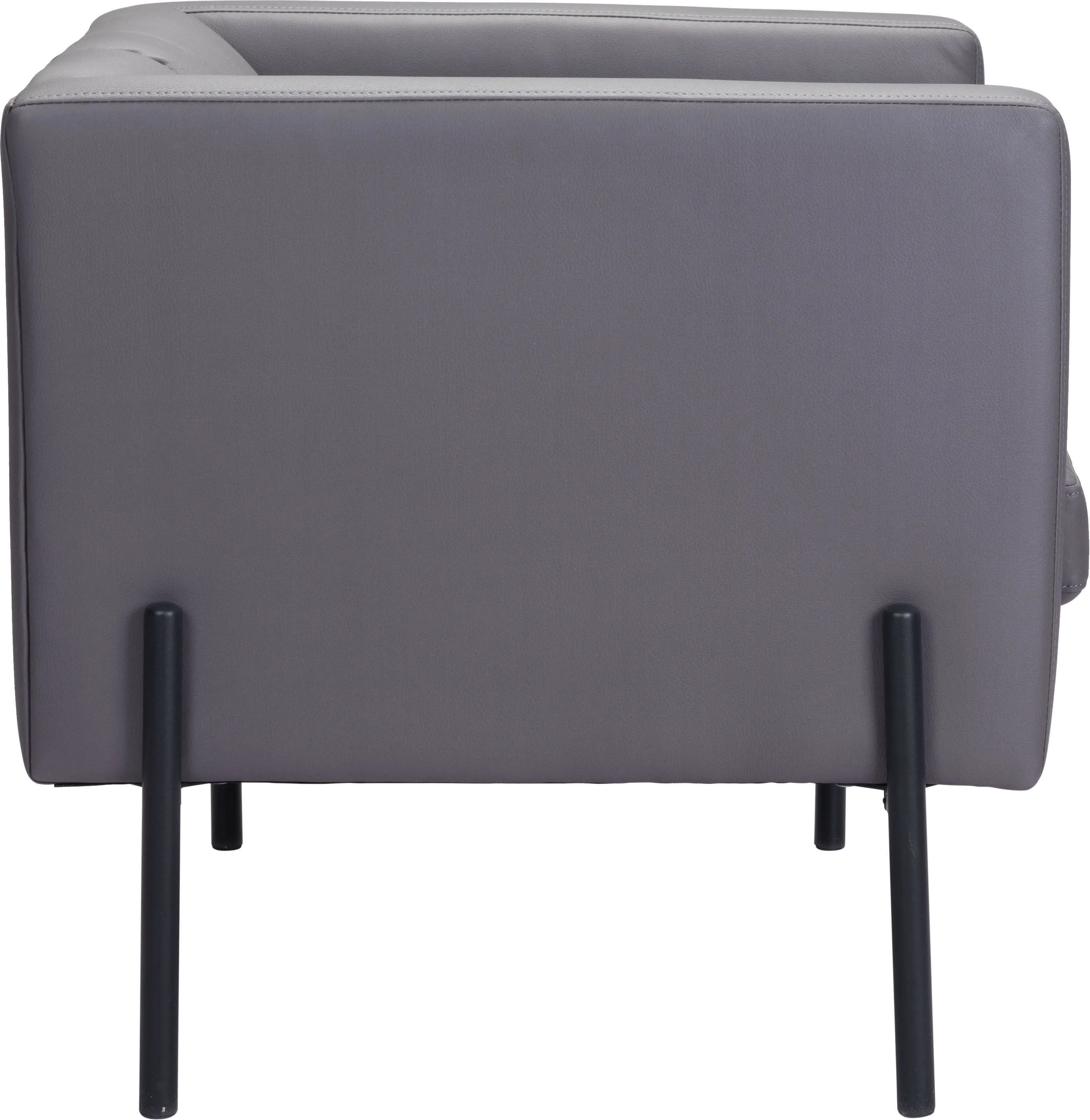 Mid Century Modern Gray Accent Chair - Jess-3