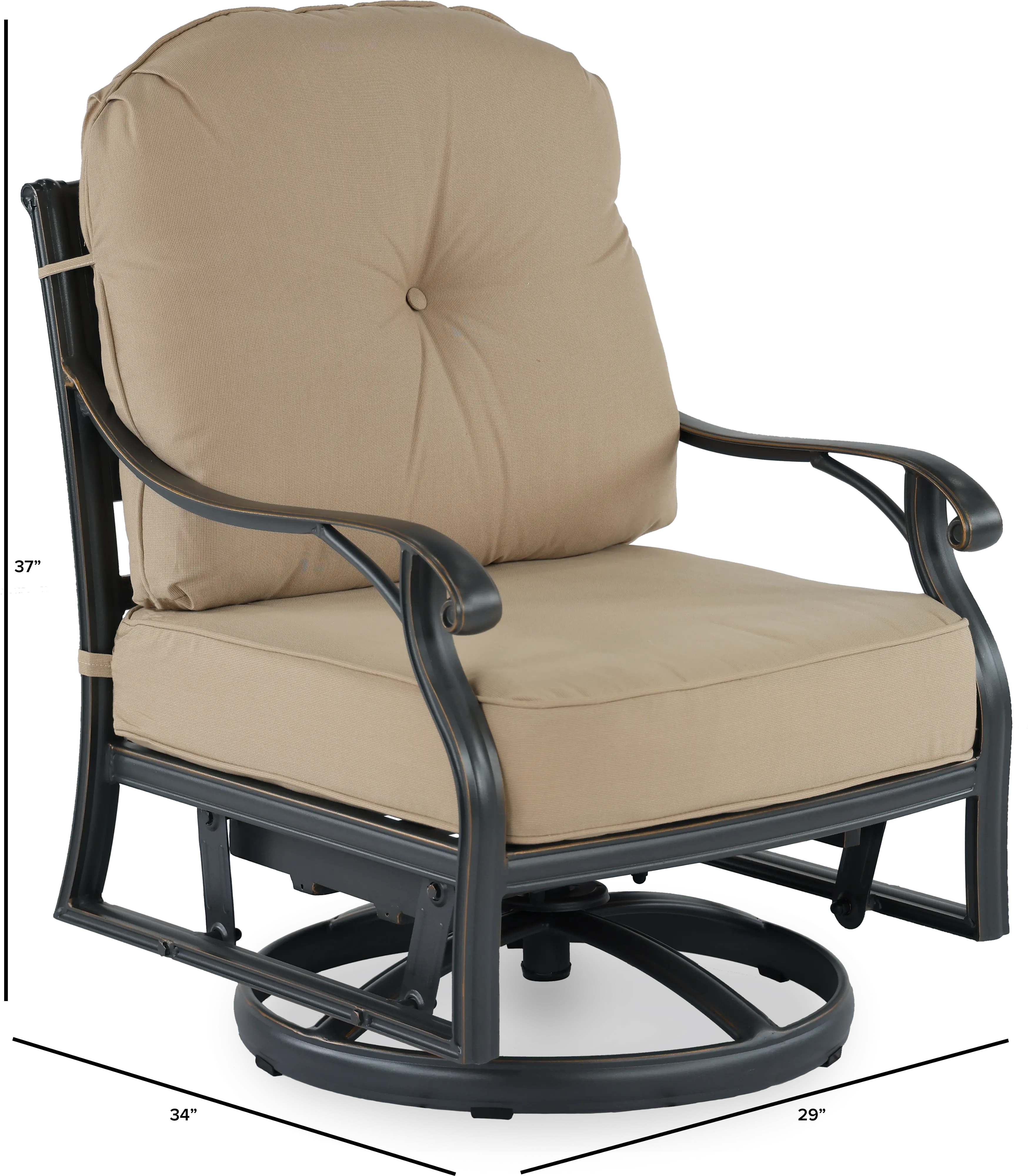 Ritter Sand Patio Glider Chair-3