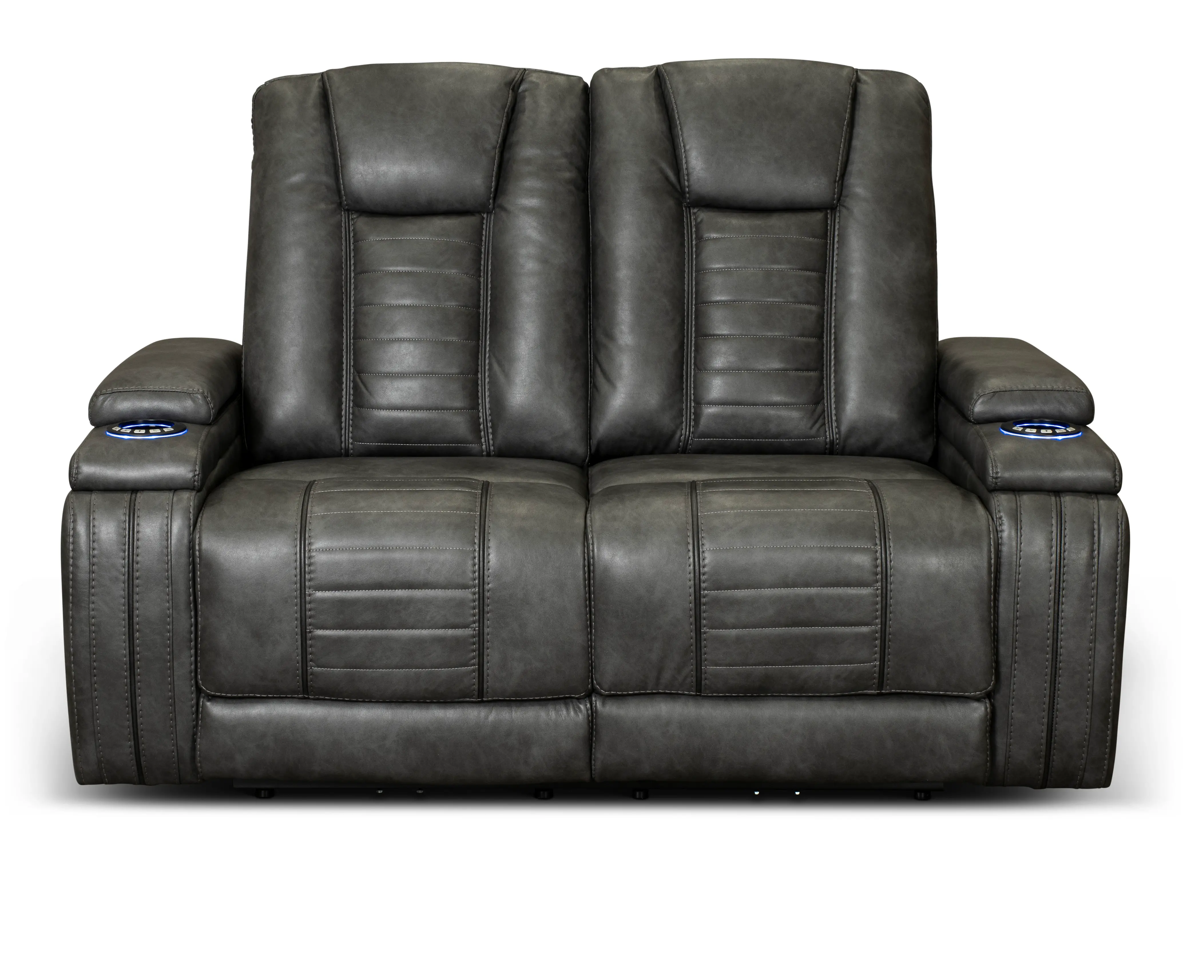 Megan Tinsmith Gray Power Reclining Loveseat-1