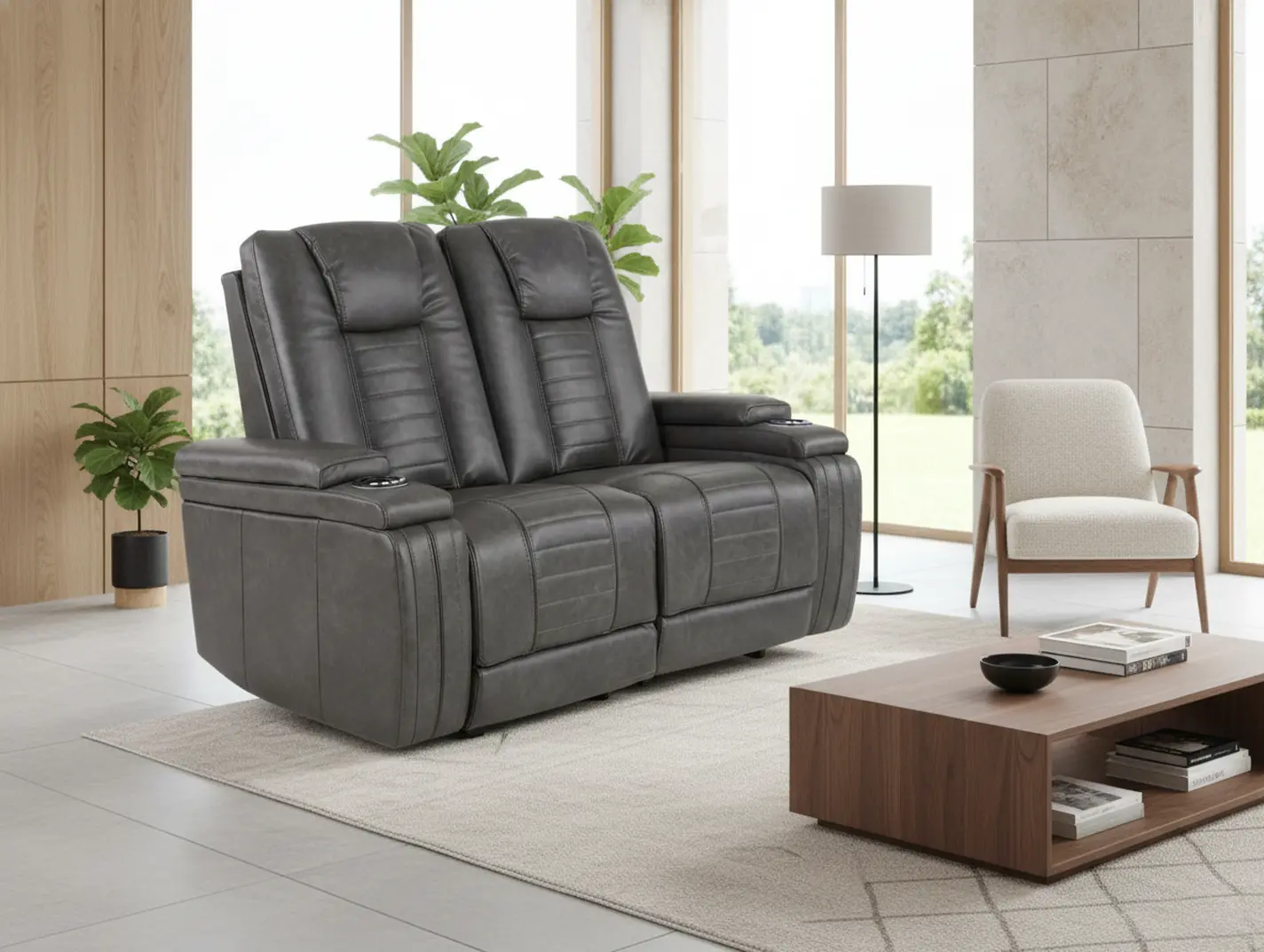 Megan Tinsmith Gray Power Reclining Loveseat-10