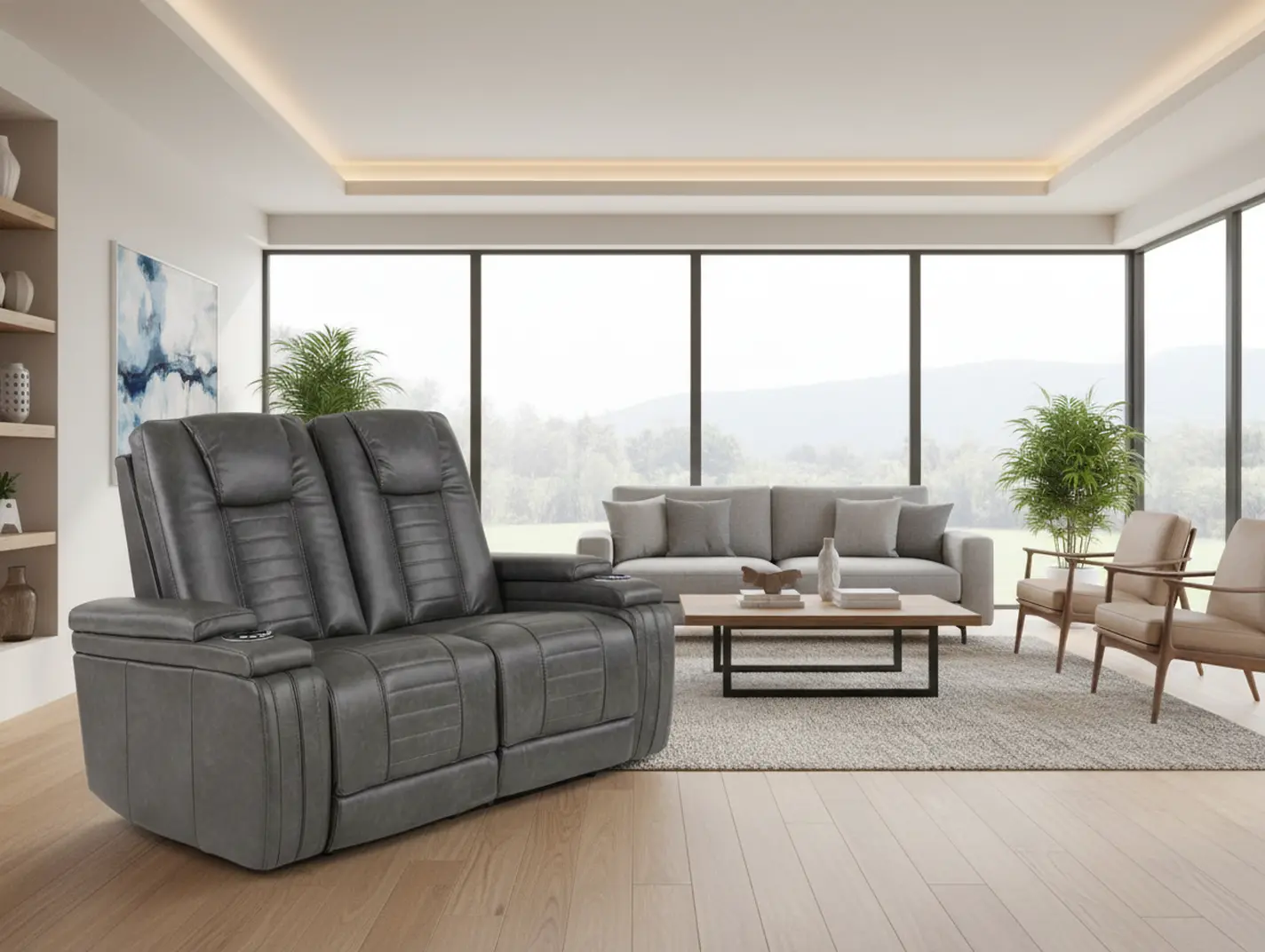 Megan Tinsmith Gray Power Reclining Loveseat-11