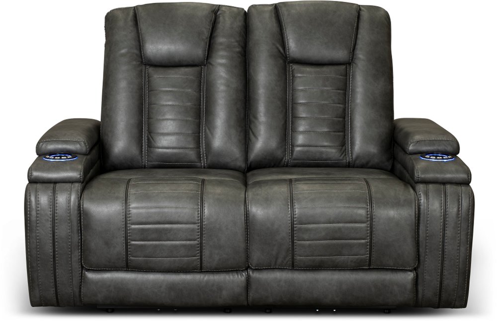 Megan Tinsmith Gray Power Reclining Loveseat