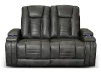 Megan Tinsmith Gray Power Reclining Loveseat