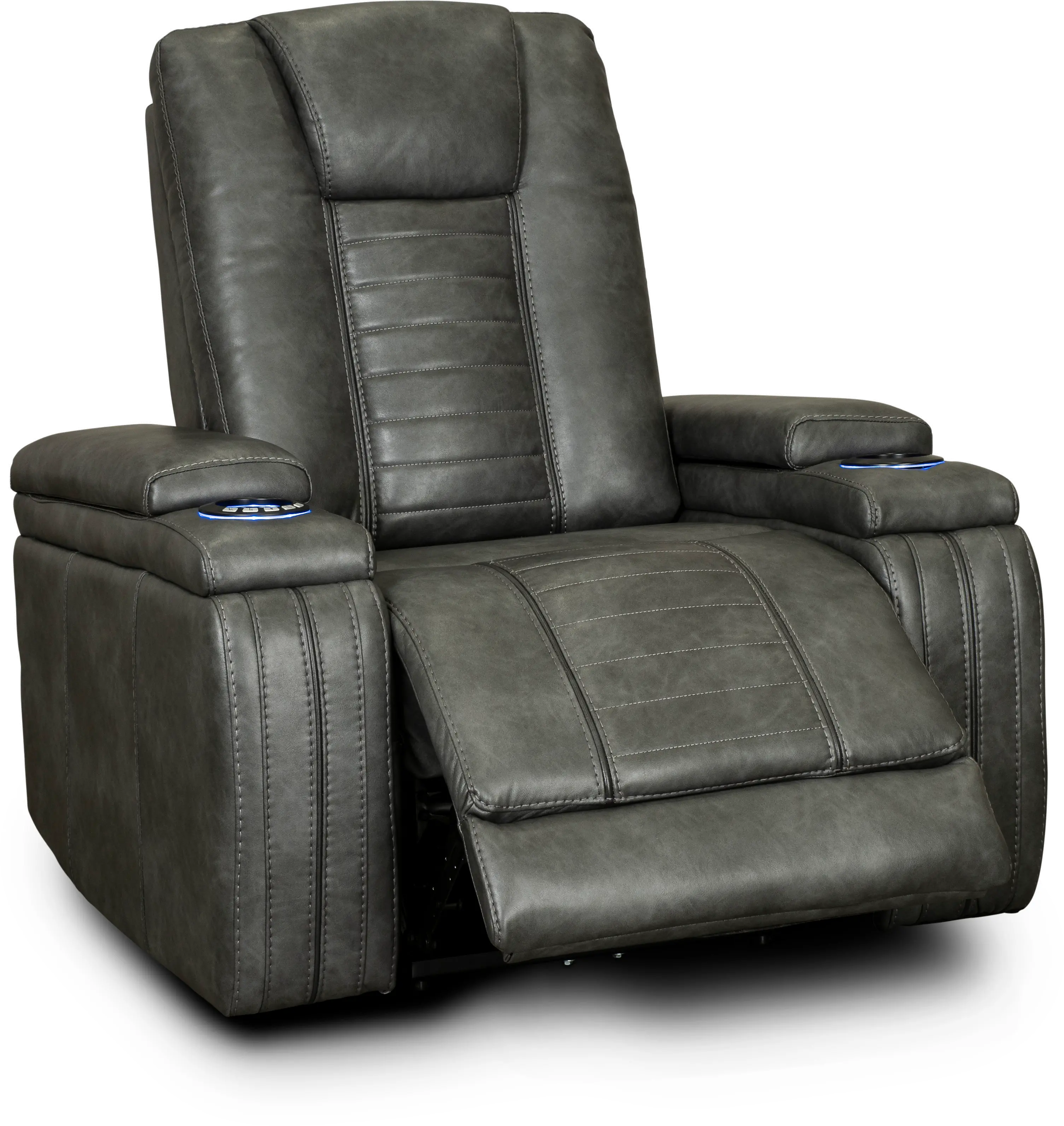Tinsmith Gray Modern Power Recliner - Megan-1