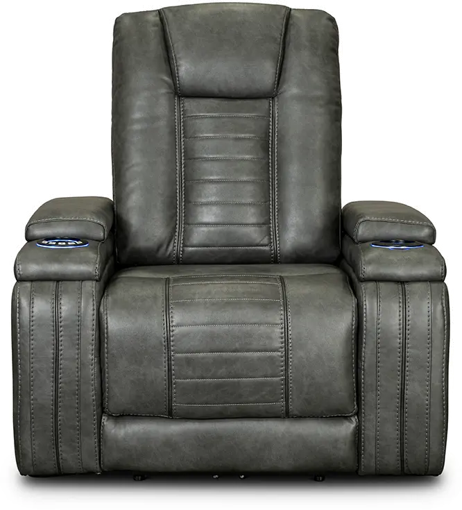 Tinsmith Gray Modern Power Recliner - Megan-3