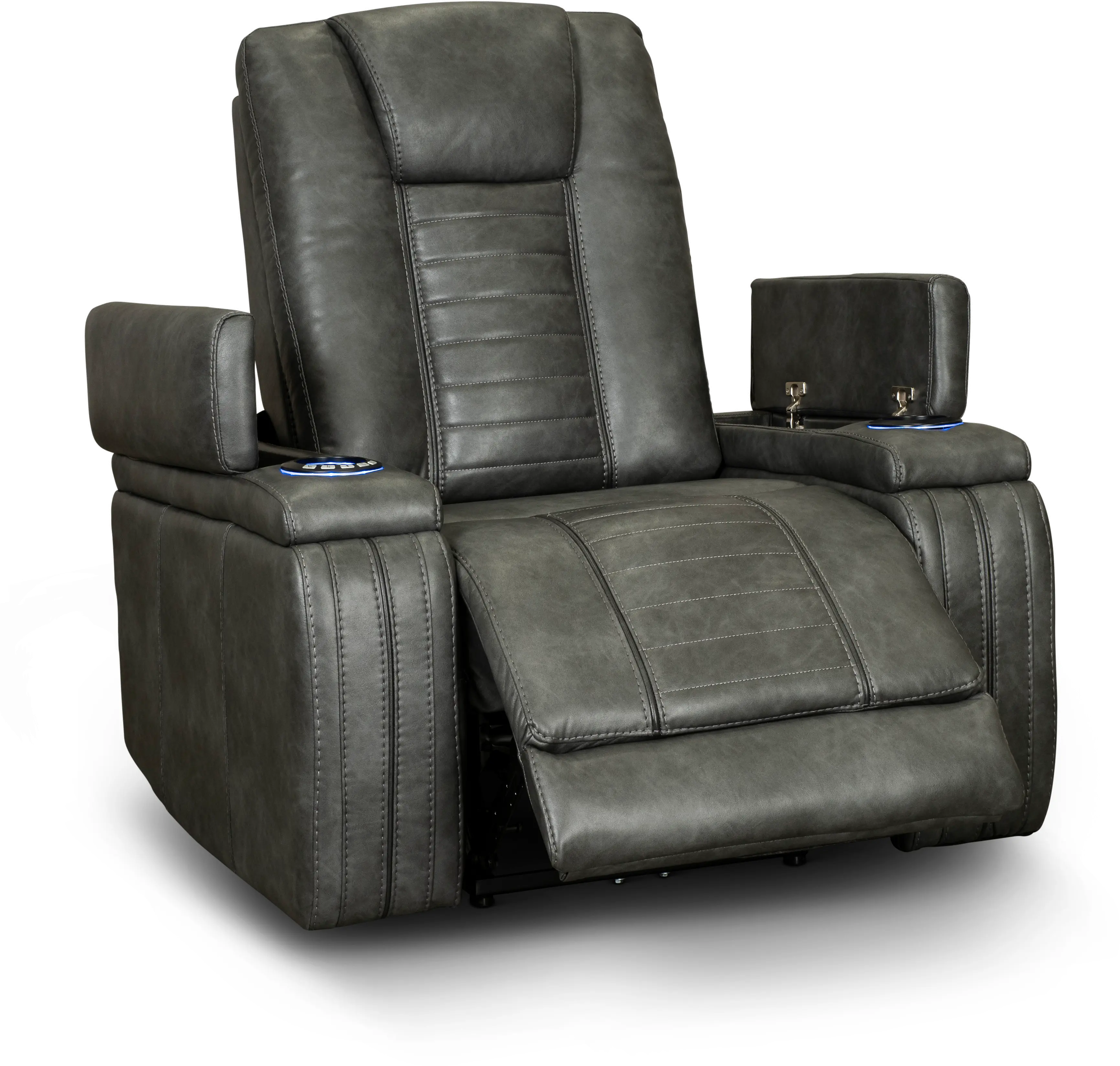 Tinsmith Gray Modern Power Recliner - Megan-4