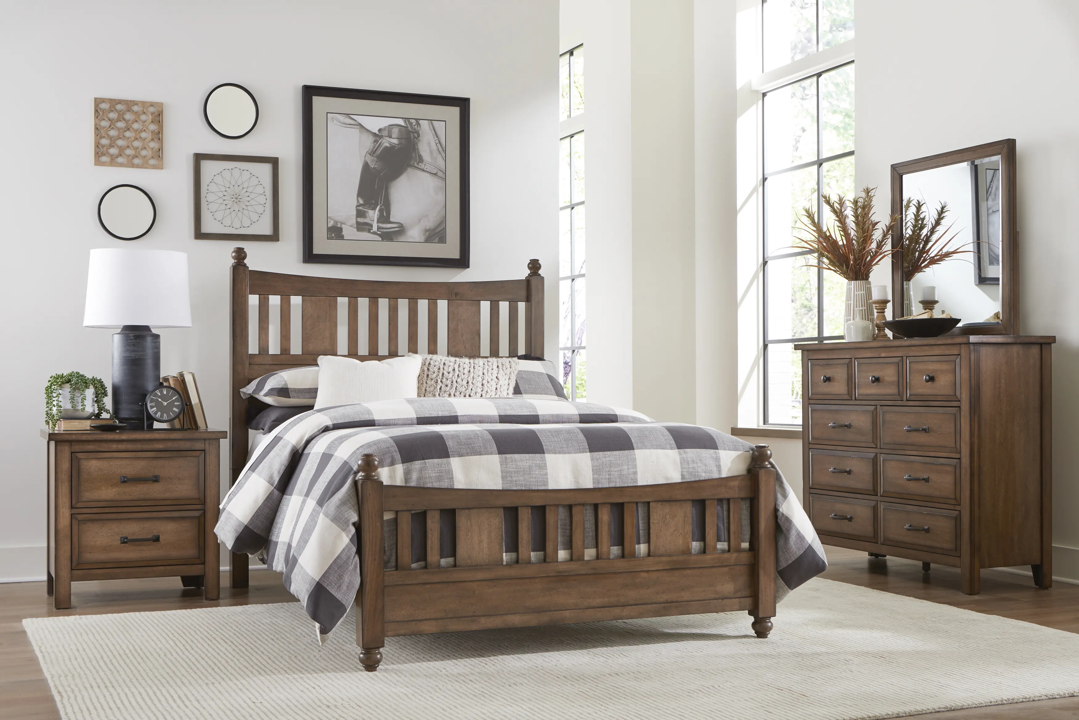 Brendan Pecan Brown 4 Piece Queen Bedroom Set-1