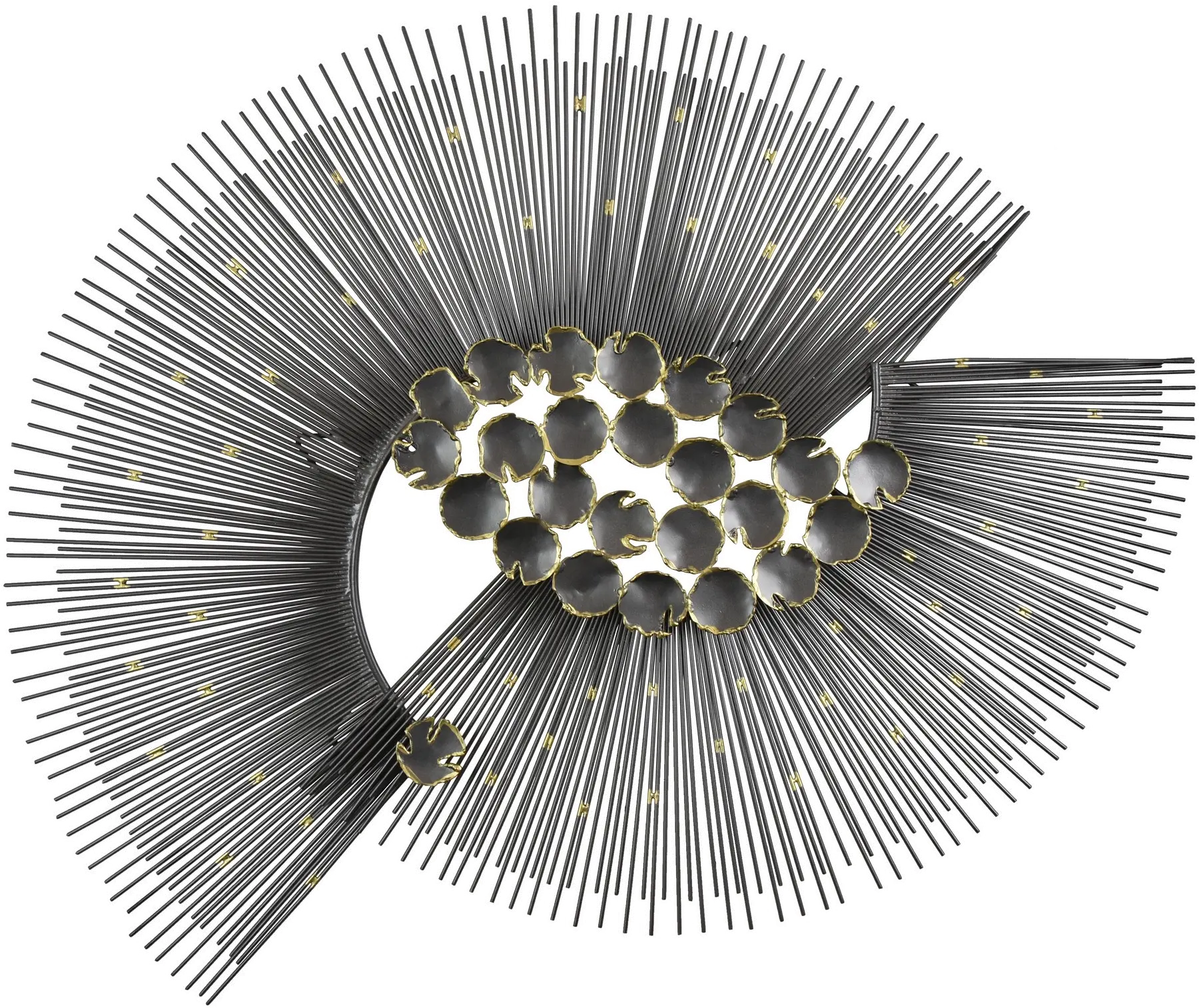 Gun Metal Gray Semi-Circle Wall Hanging-1
