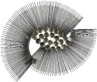 Gun Metal Gray Semi-Circle Wall Hanging