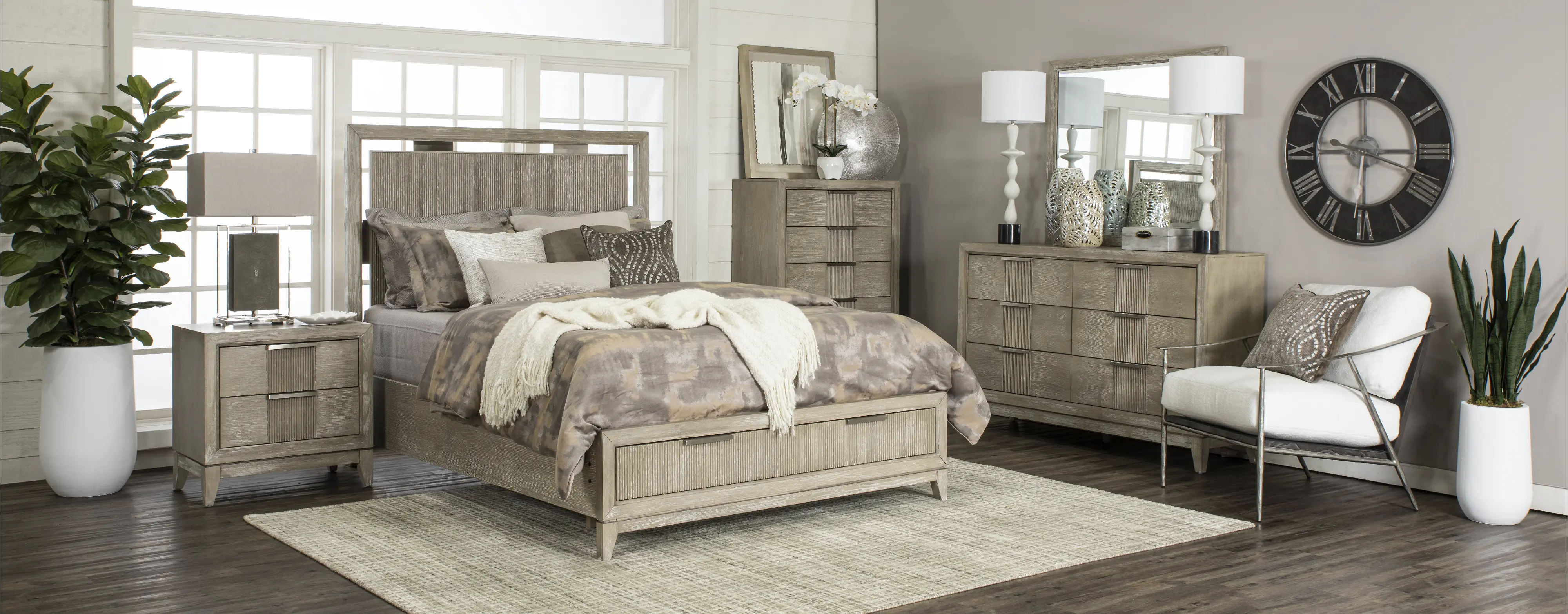 Positano Gray 4 Piece Queen Bedroom Set-2