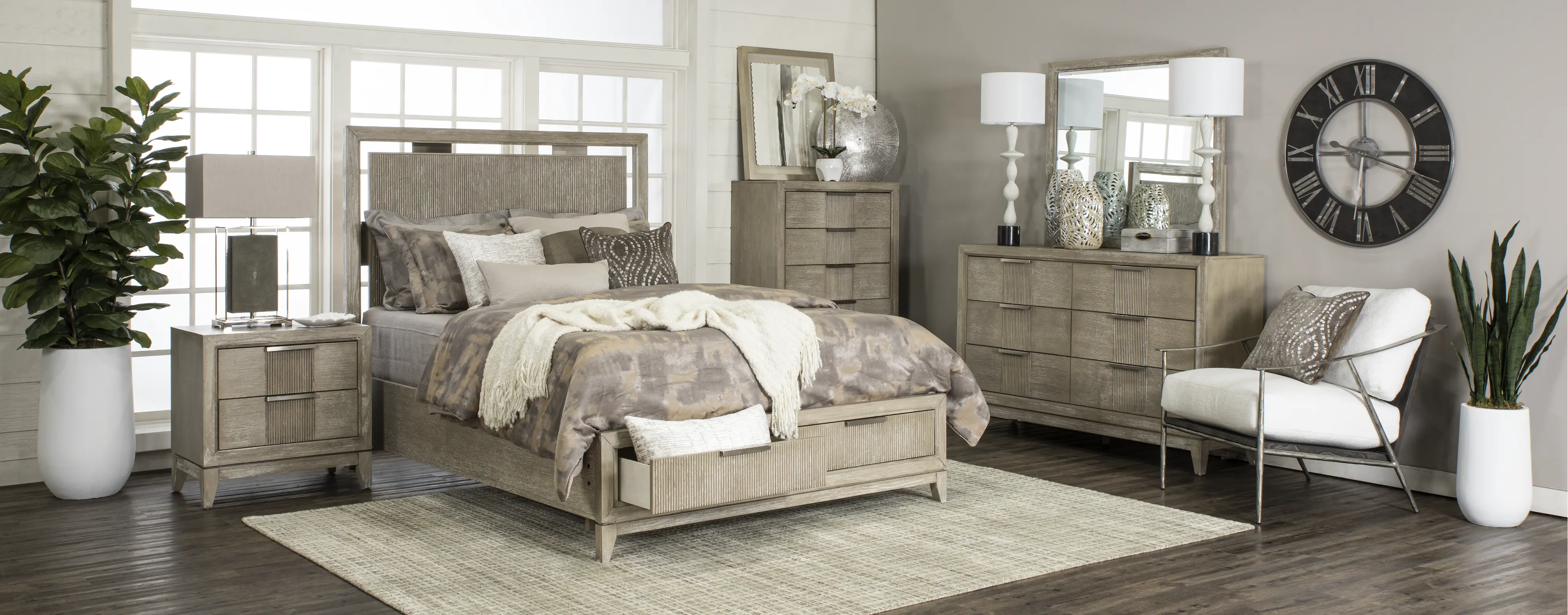 Positano Gray 4 Piece Queen Bedroom Set-3