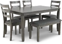 Bridson Gray 6 Piece Dining Room Set