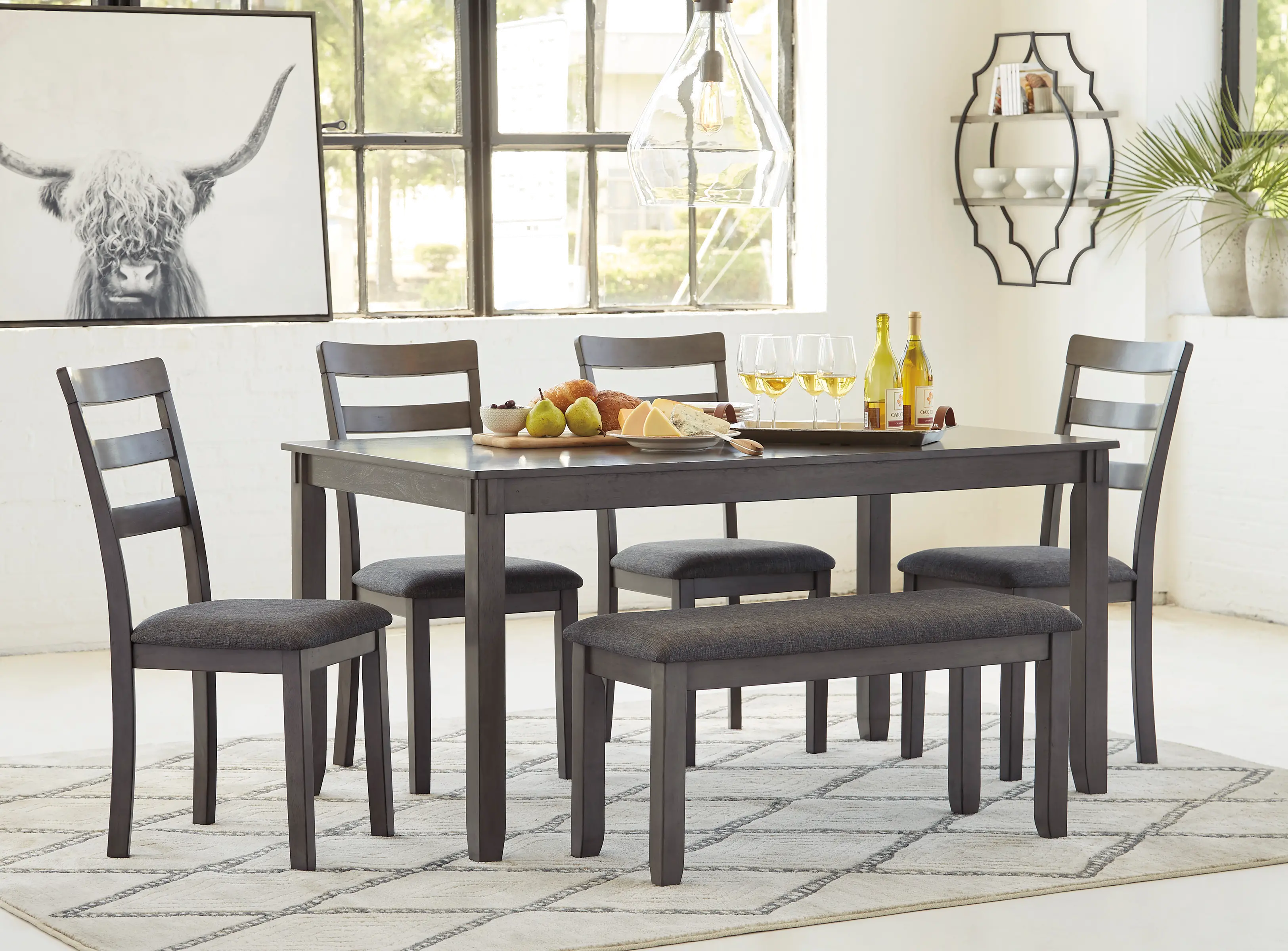 Bridson Gray 6 Piece Dining Room Set-2