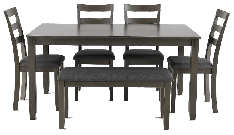 Bridson Gray 6 Piece Dining Room Set