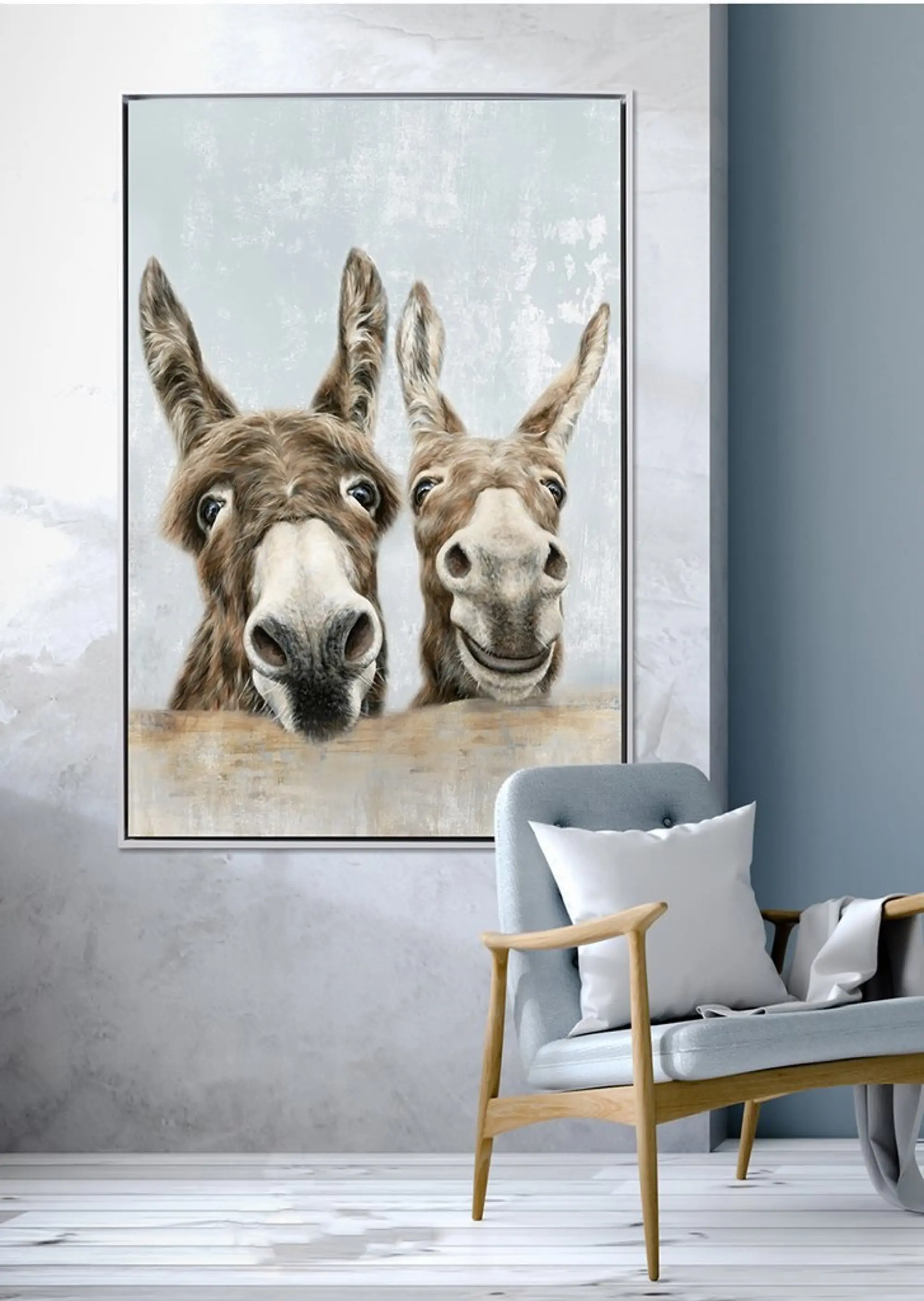 絵画 TODAY The-Donkeys-Hand-Embellished-