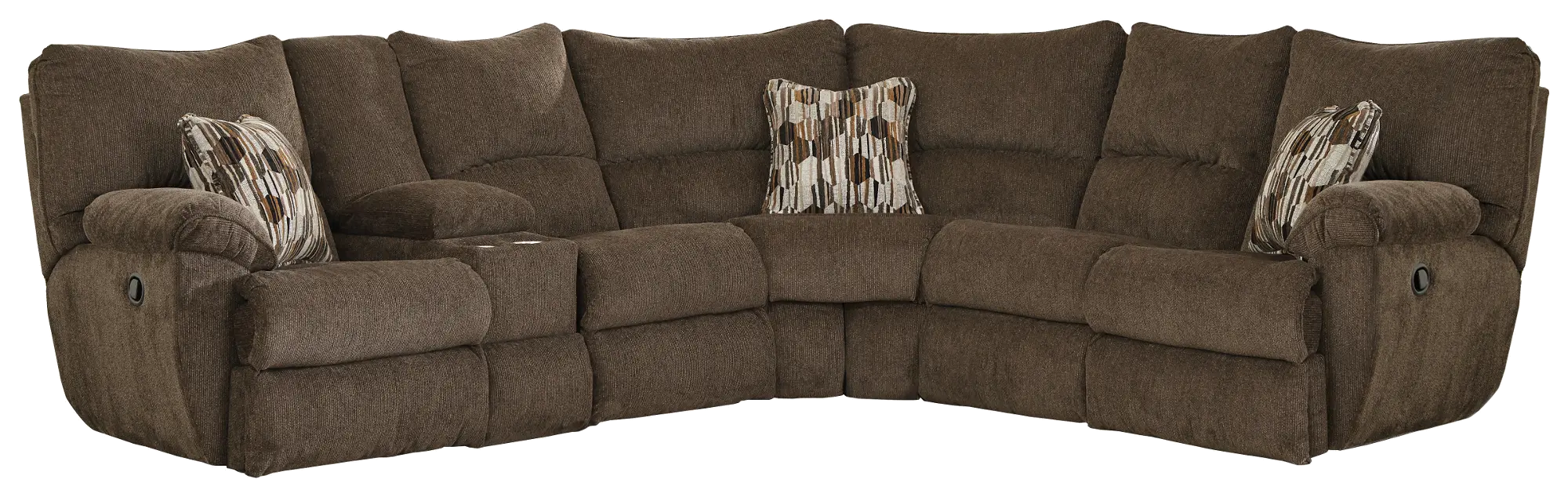 2PC/225/CHOCOLATE Elliot Brown 2 Piece Power Reclining Sectional-1