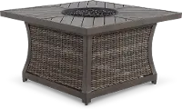 ARX1400P01/2PCFRPT Trenton Wicker Slat Top Fire Pit