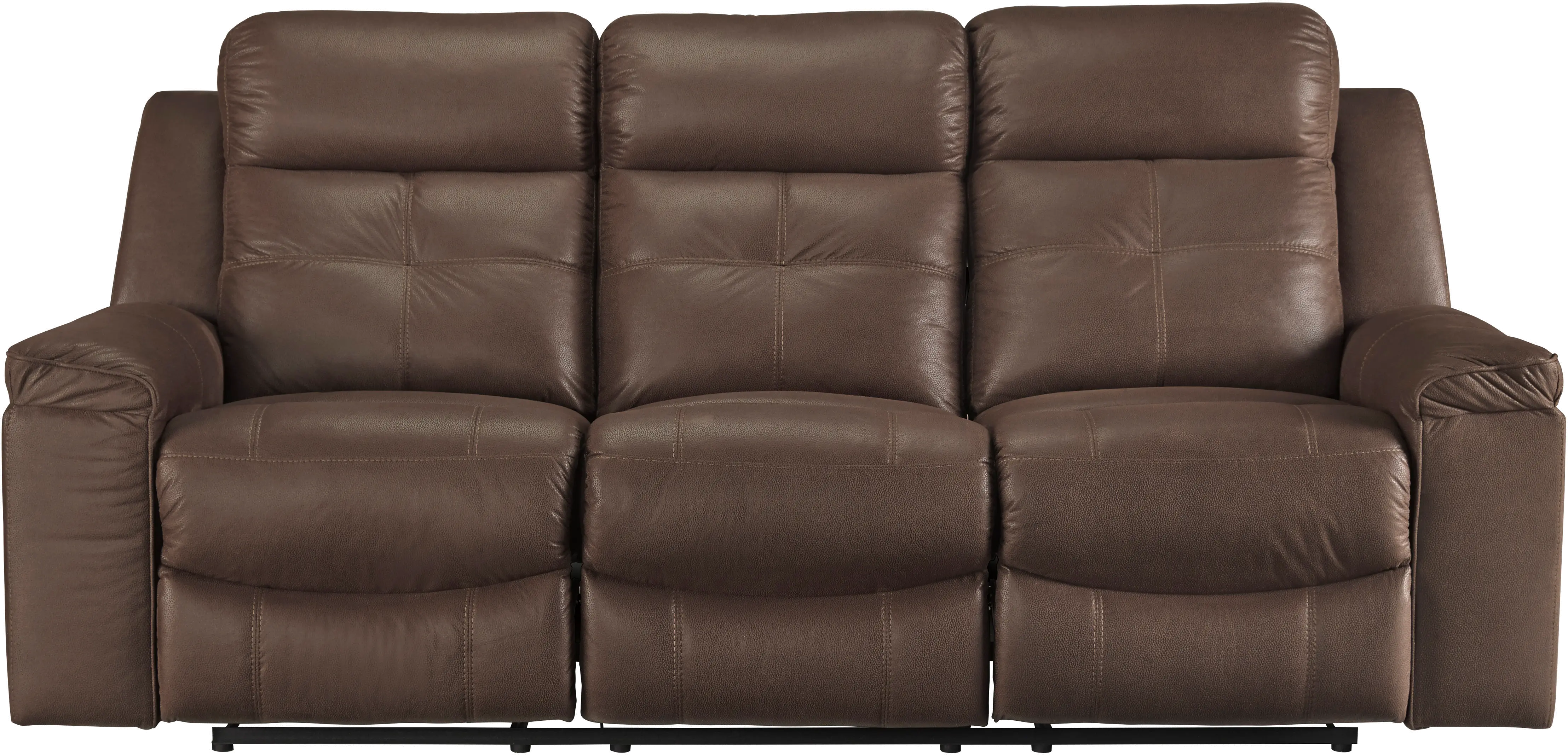 Jesolo Contemporary Coffee Brown Reclining Sofa-1