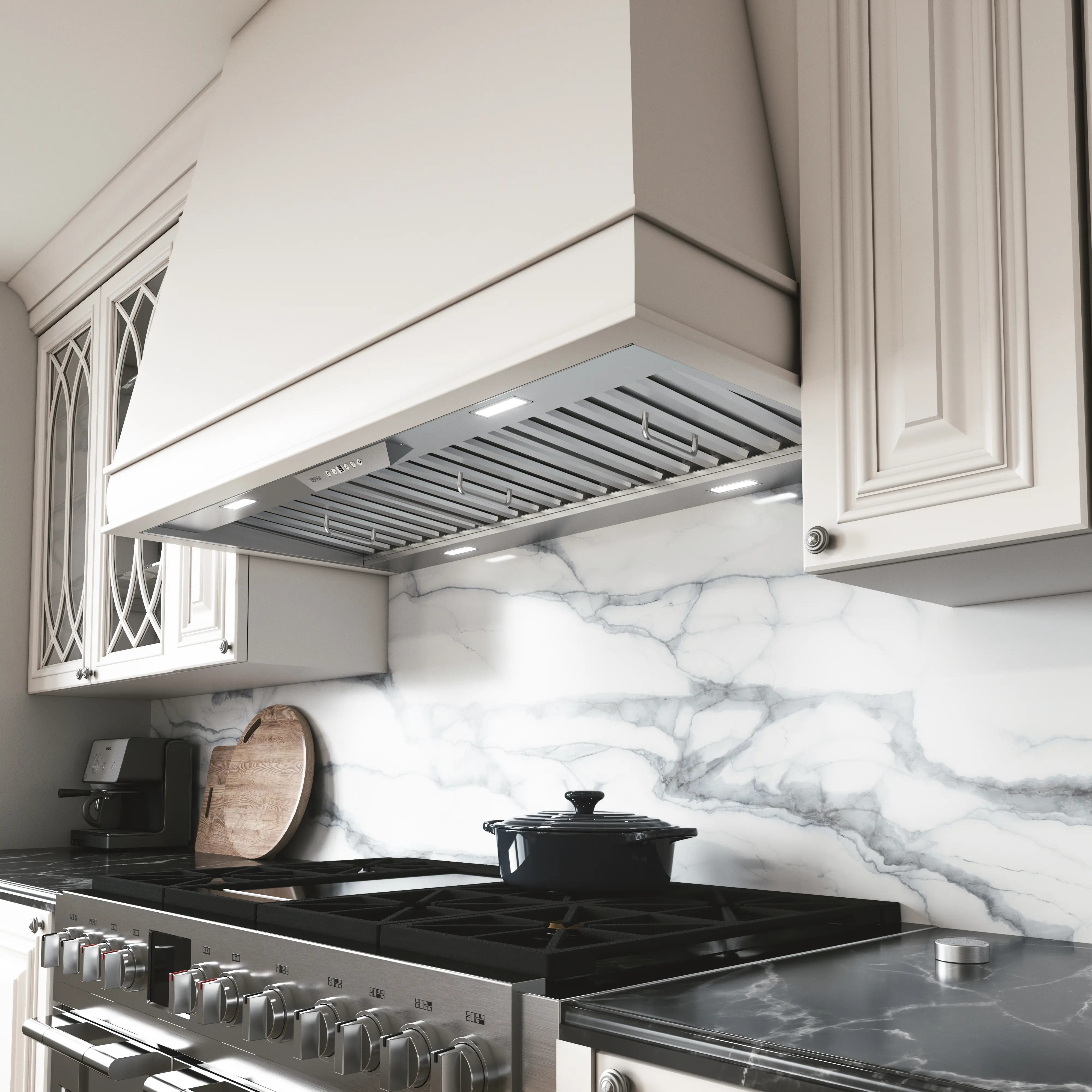 AK9334BS Zephyr 36 Inch Monsoon II Insert Range Hood - Stainless Steel-2