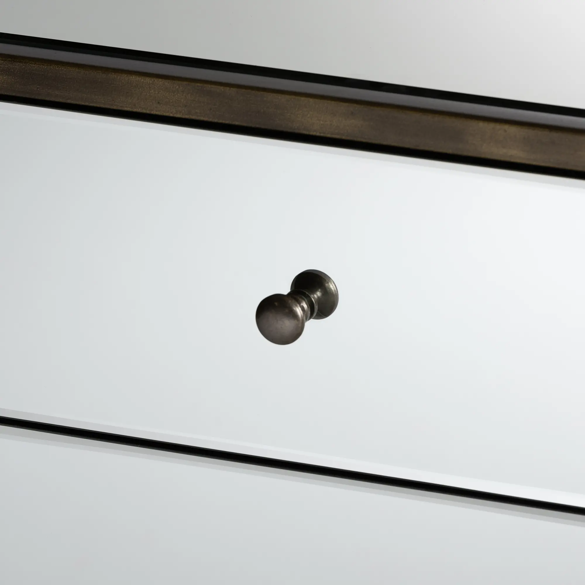 150-9055-RCW Contemporary Mirrored and Brass Nightstand - Dreda-6