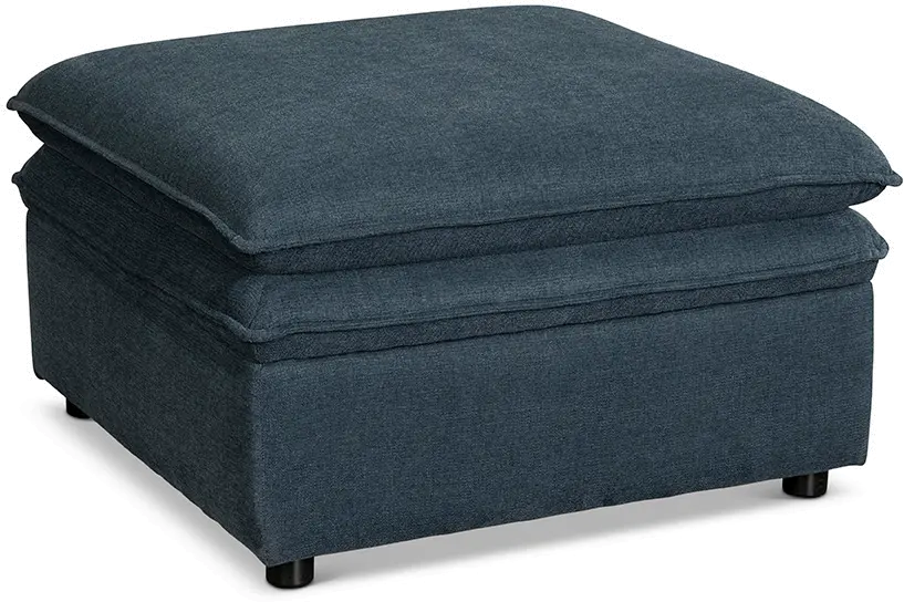Biggie Contemporary Eclipse Navy Blue Ottoman-1