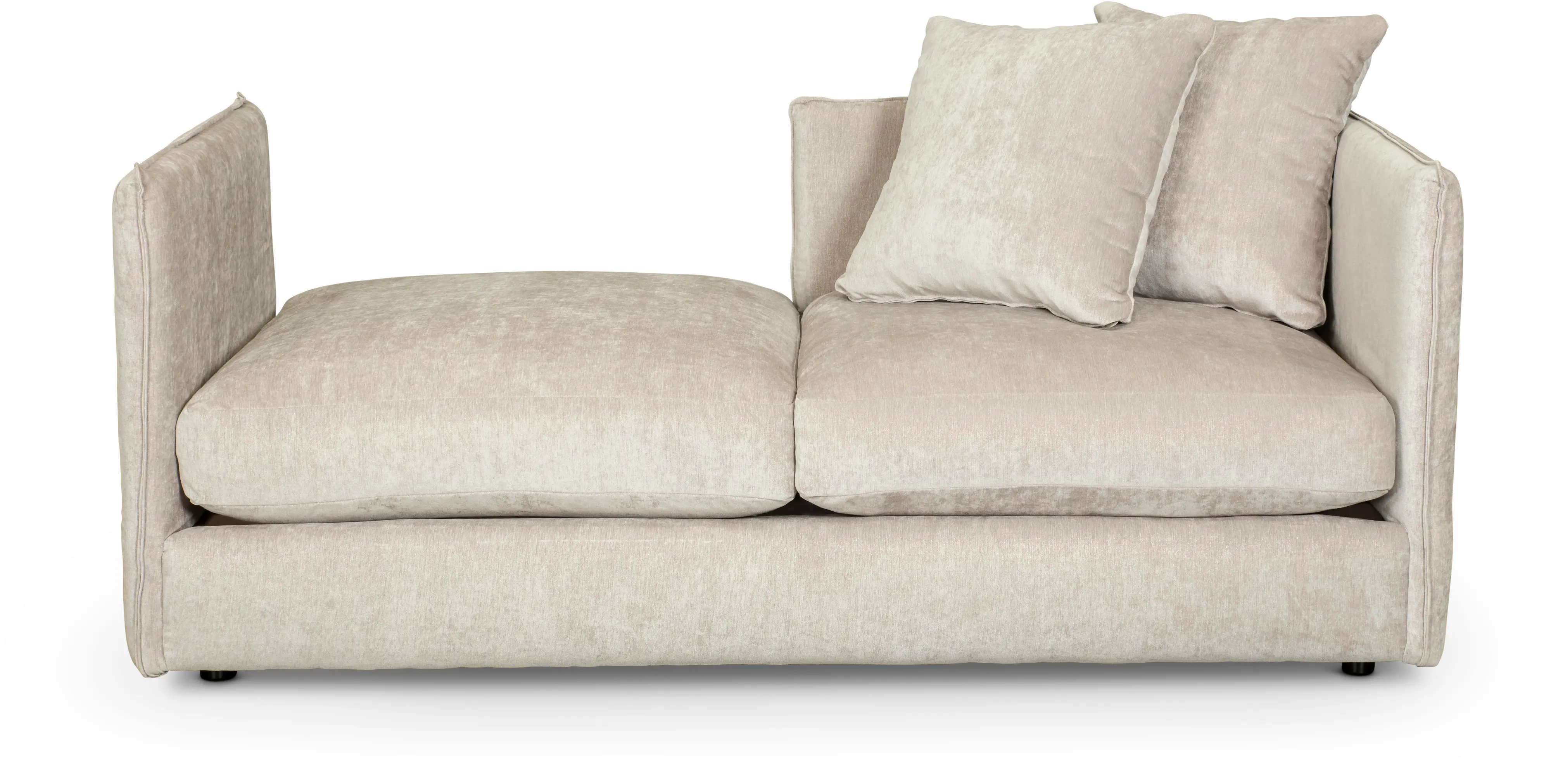 Right Side Facing Fog Gold Upholstered Chaise Lounge - Ansel-4