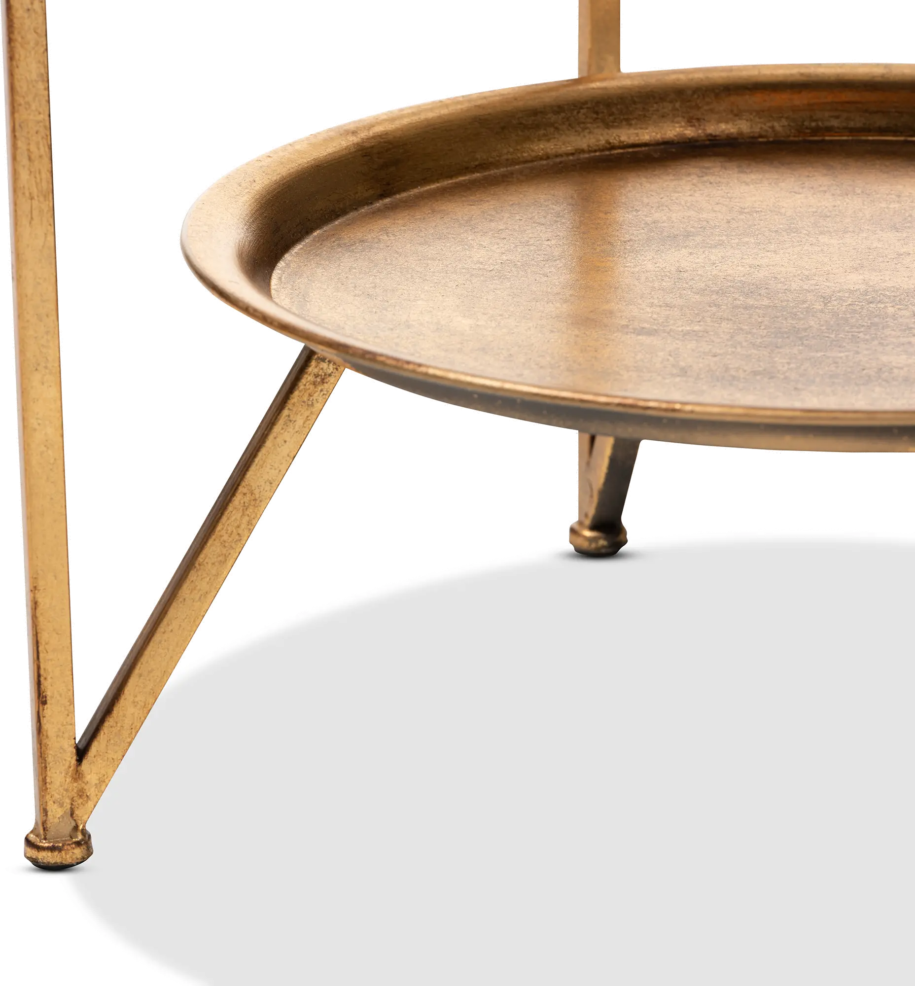 151-9067-RCW Modern Gold and Mirrored Glass Accent Table - Astra-5