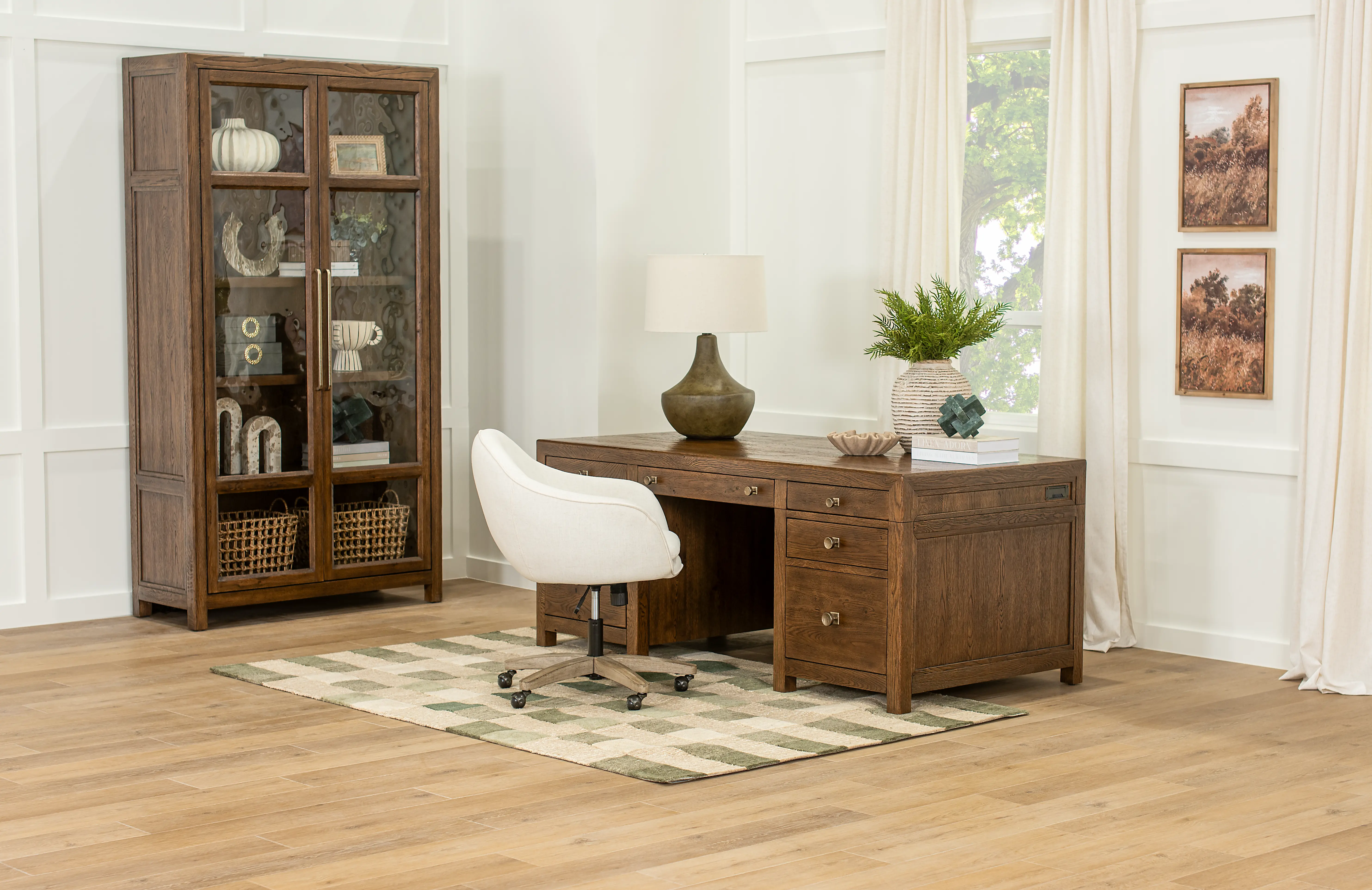 Nora Chic White Office Chair-2