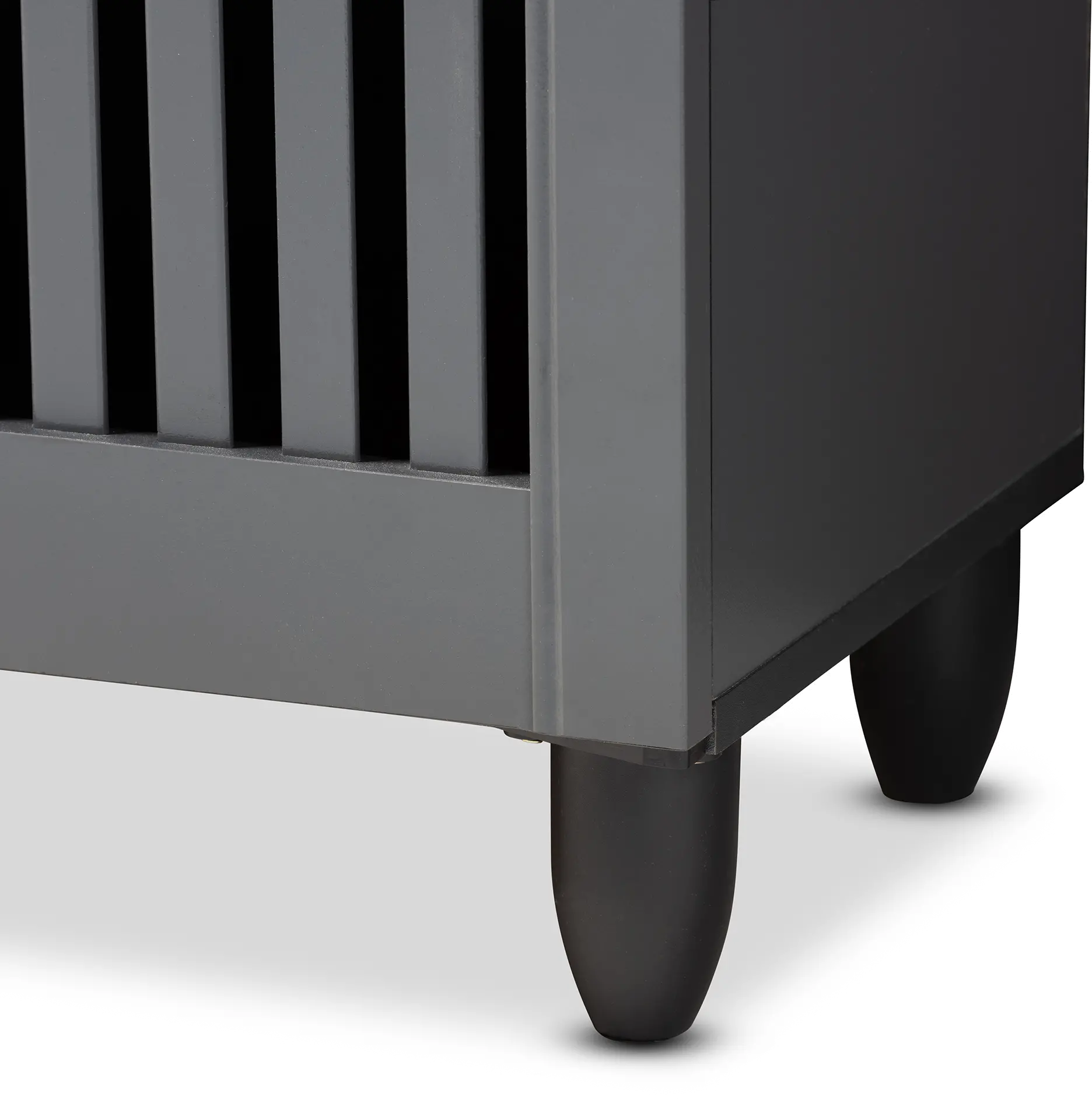 152-9169-RCW Modern Dark Gray 4 Door Entryway Shoe Storage Cabinet - Sheenagh-8