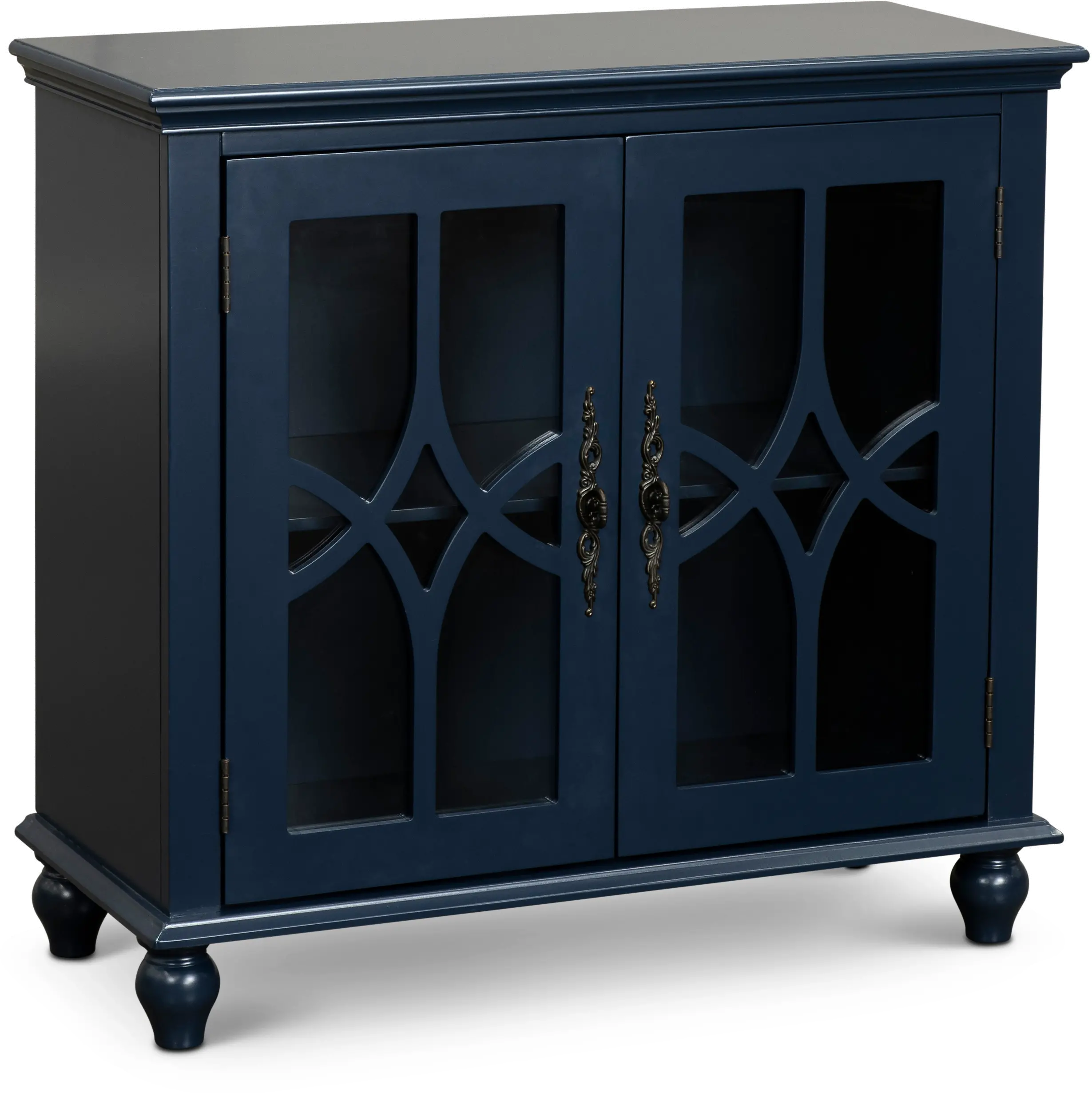 Navy Blue Two Door Accent Cabinet - Allison-1