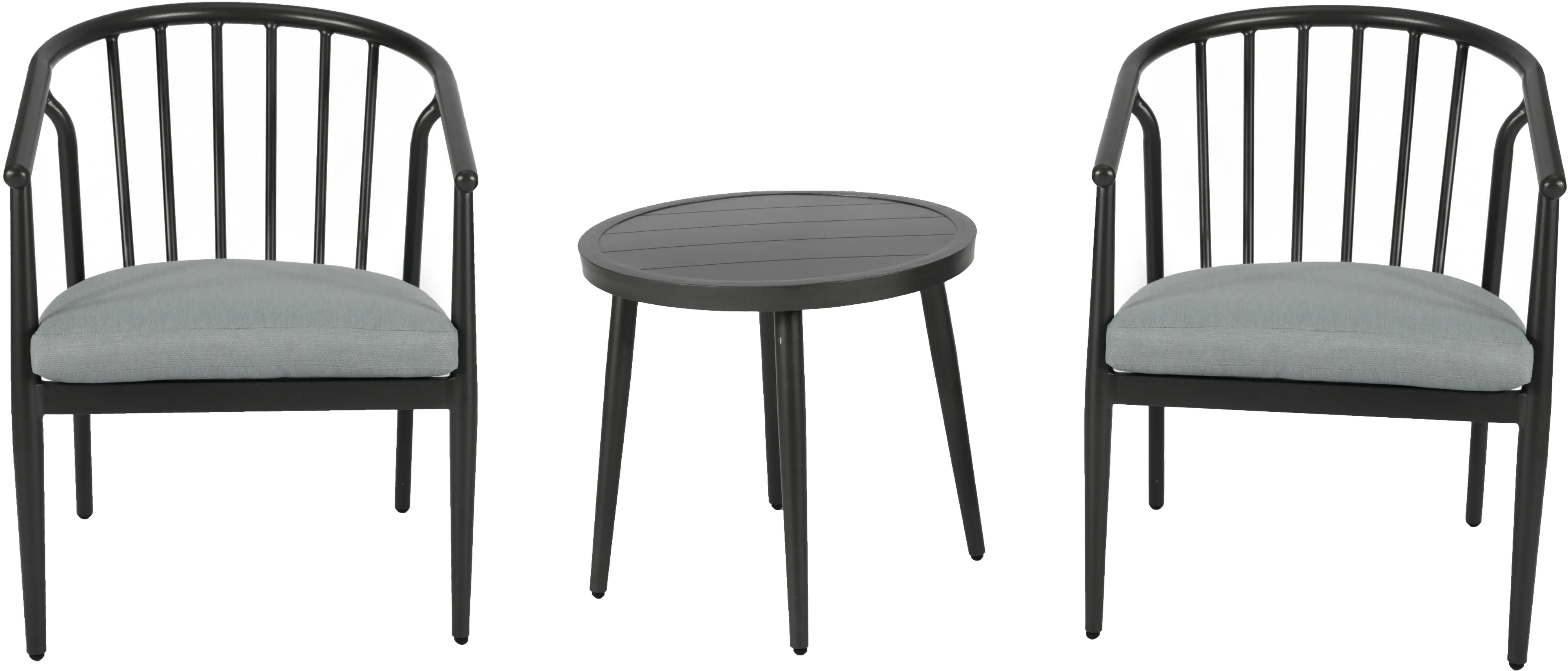 11890018T001-AL Pasadena Patio Black 3 Piece Chat Set-1