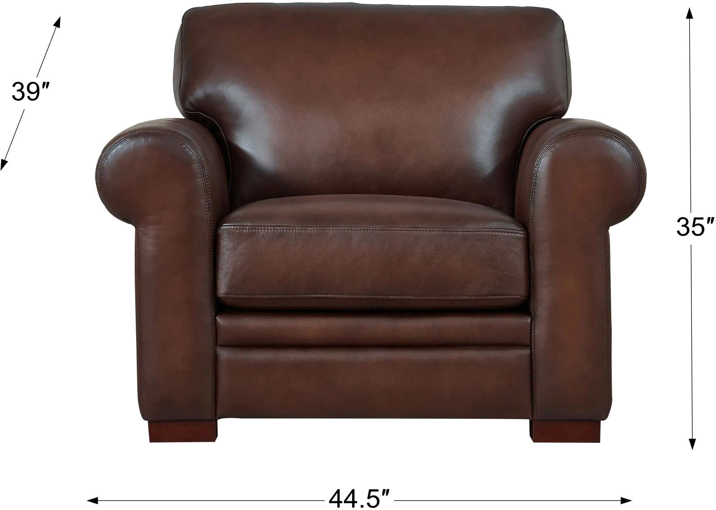 Eglinton Brown Leather 4 Piece Living Room Set-4