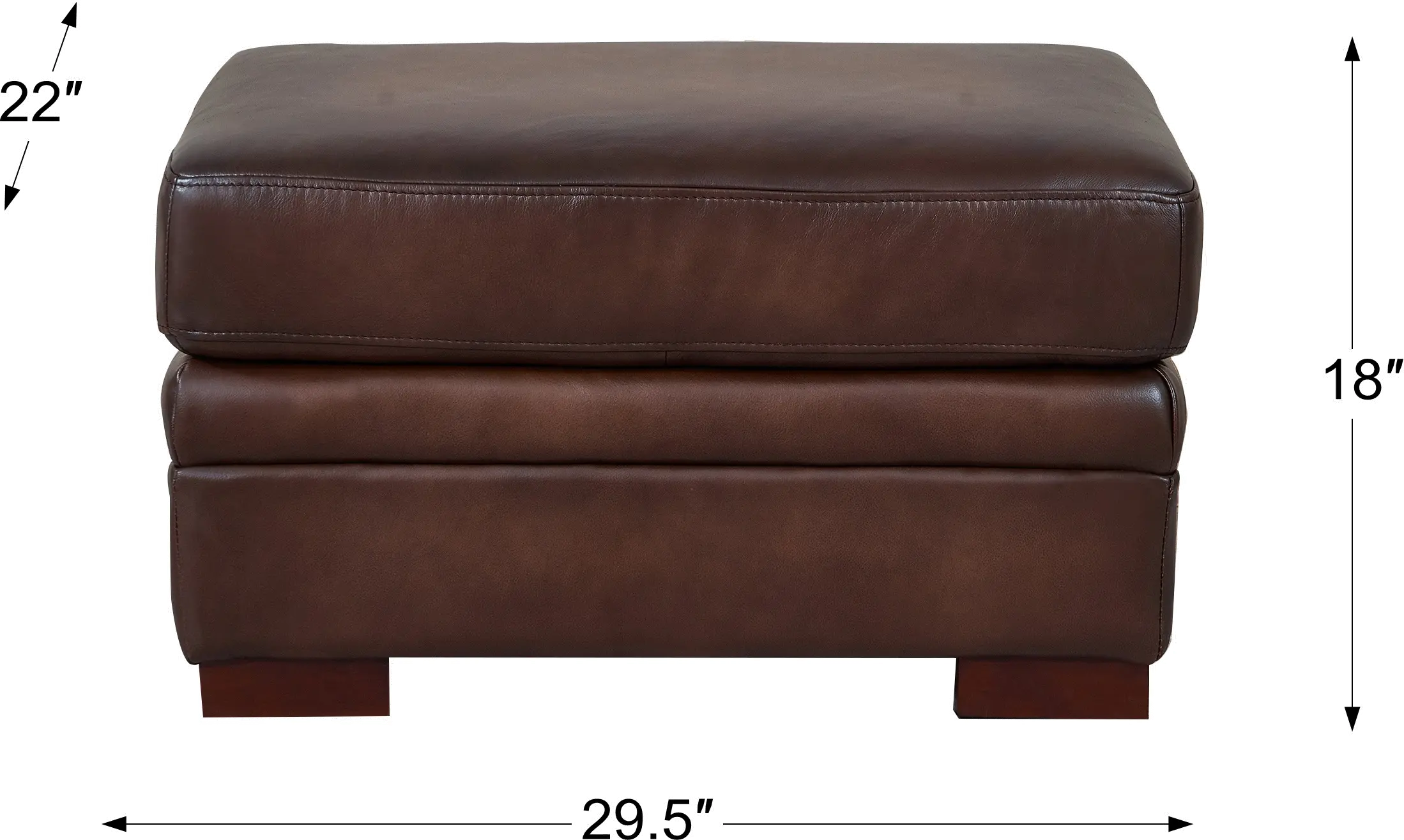 Eglinton Brown Leather 4 Piece Living Room Set-5