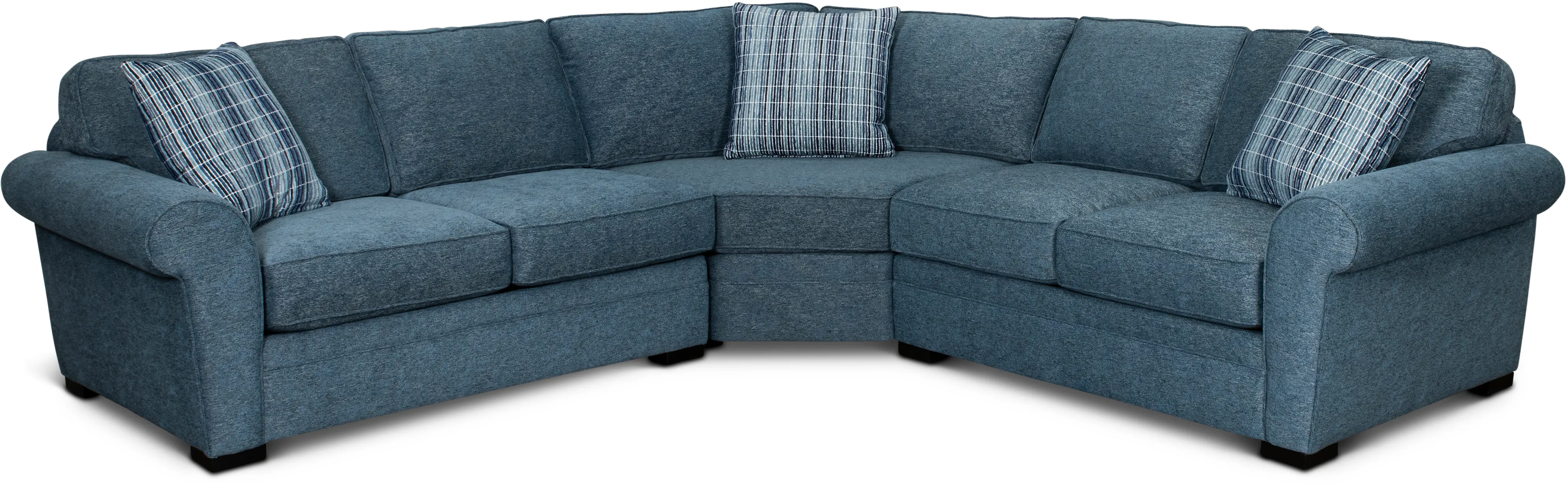 Orion Blue 3 Piece Curved Sectional-1
