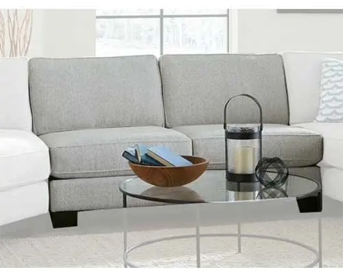 Pisces Contemporary Oatmeal Armless Loveseat-1